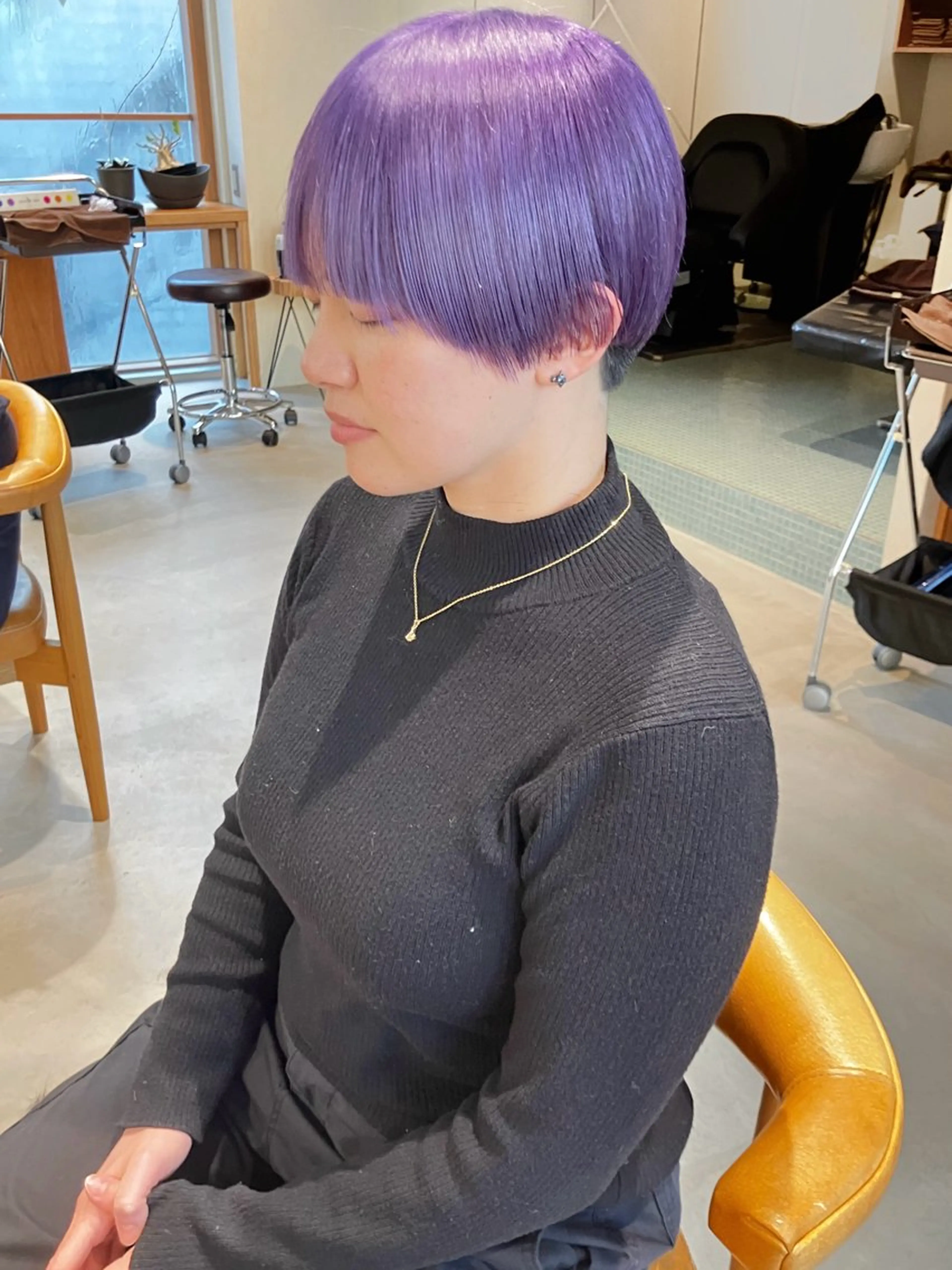 ショート カラー カット ヘアカラー トリートメント chlom所属・🌱大人ハイトーン RENのヘアスタイル