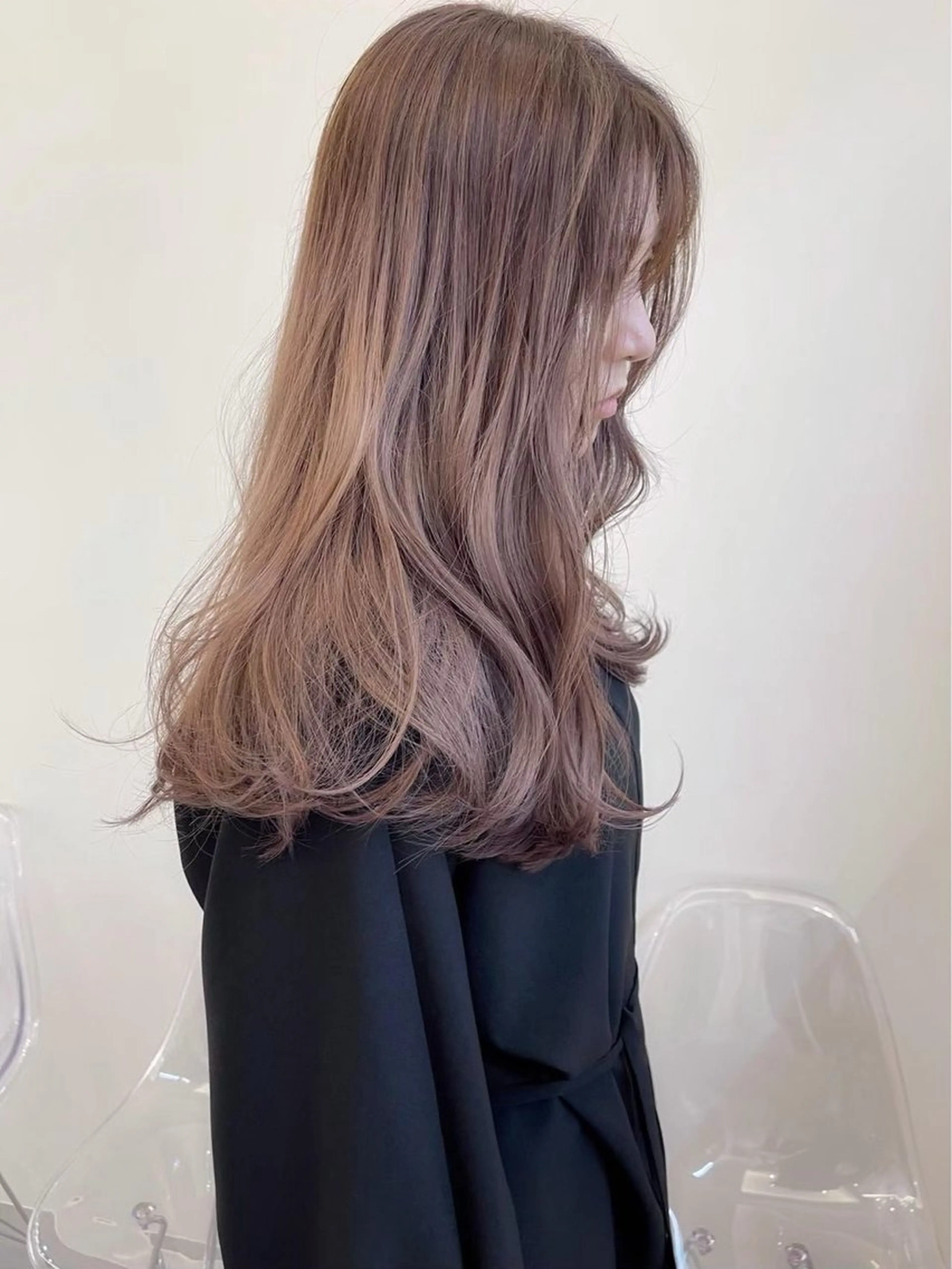 ロング カラー ヘアカラー トリートメント nok所属・レイヤー/ベージュ/ どますず🌺のヘアスタイル