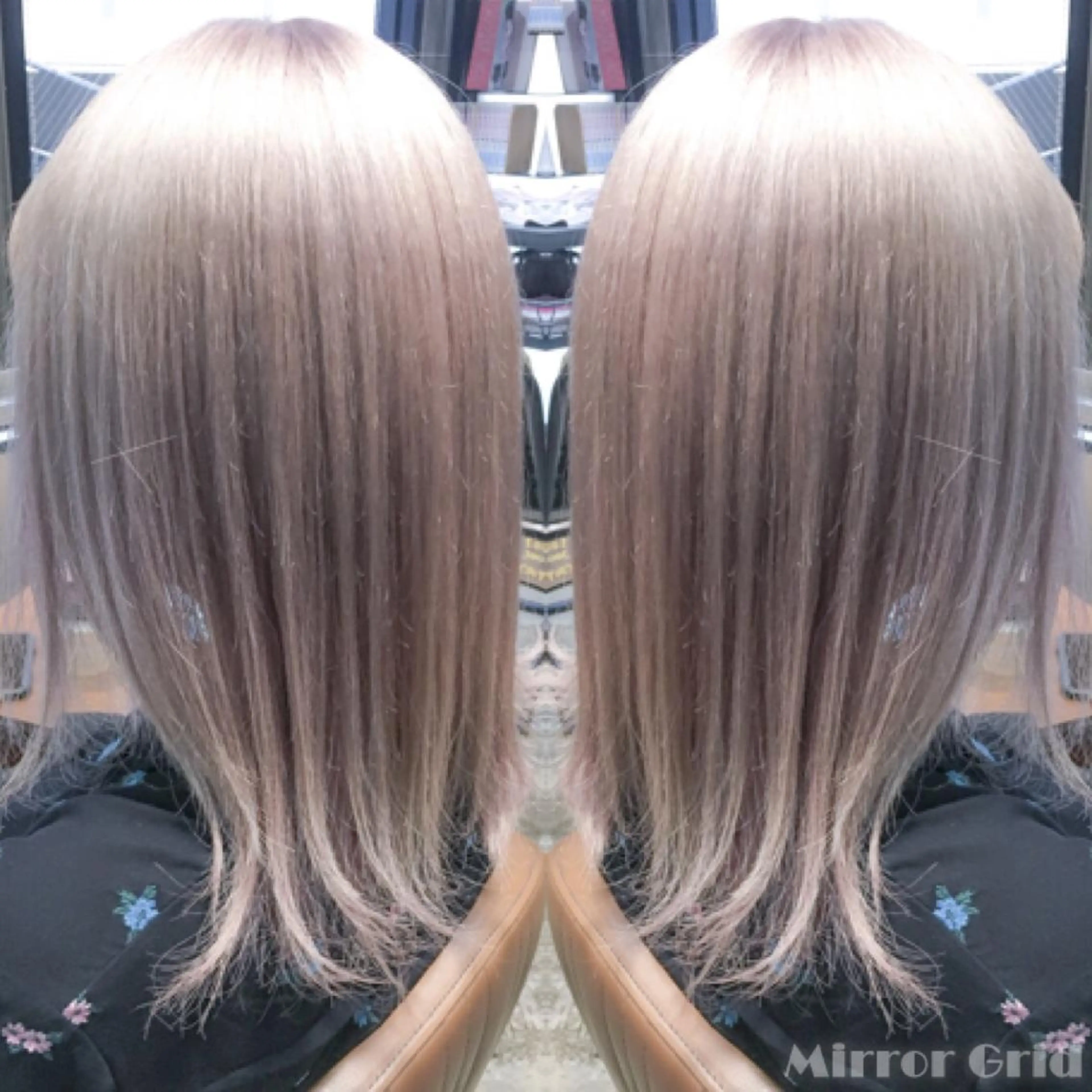 ミディアム カラー ベージュカラー 北條 優輝のヘアスタイル