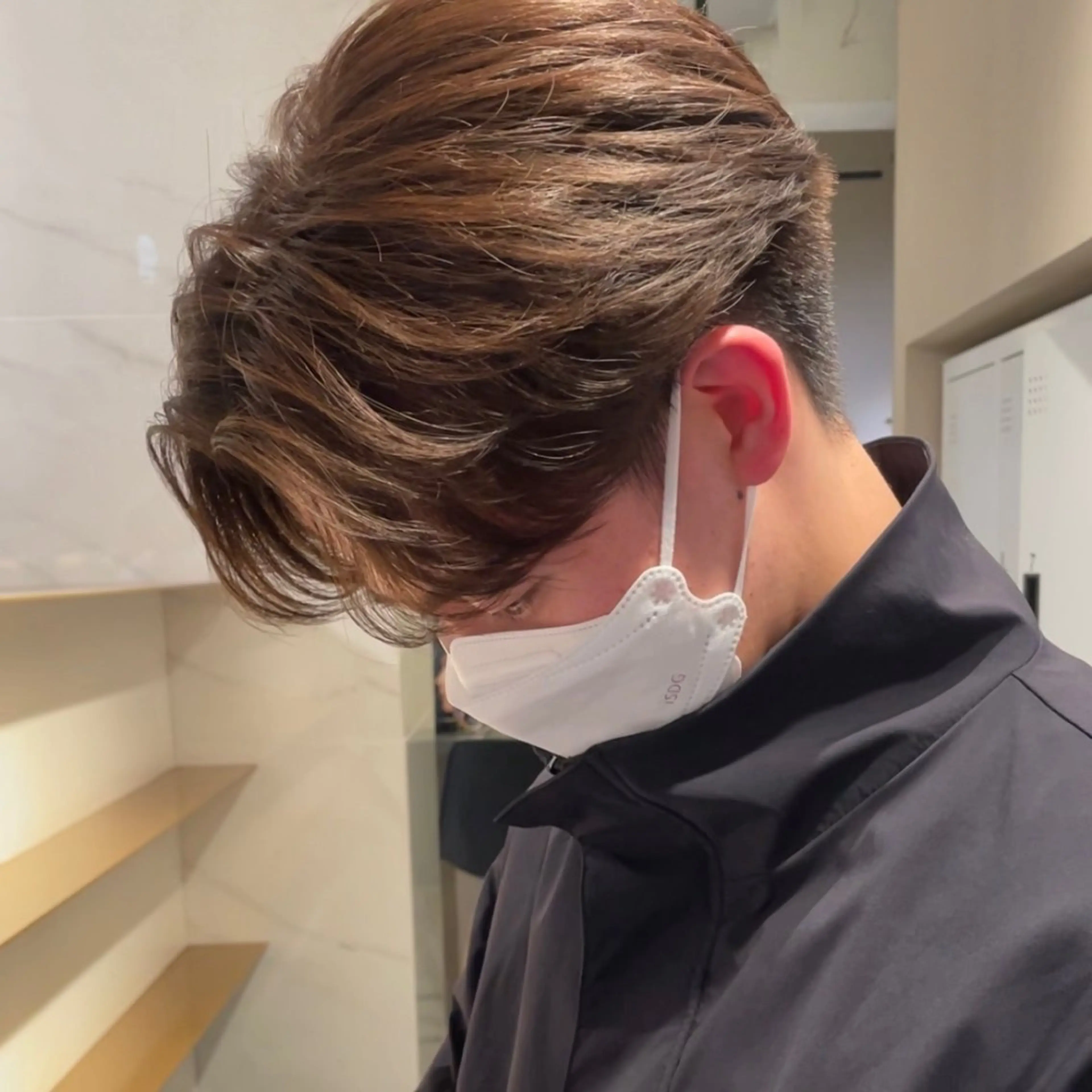 メンズ センターパート 石山 洸平のヘアスタイル