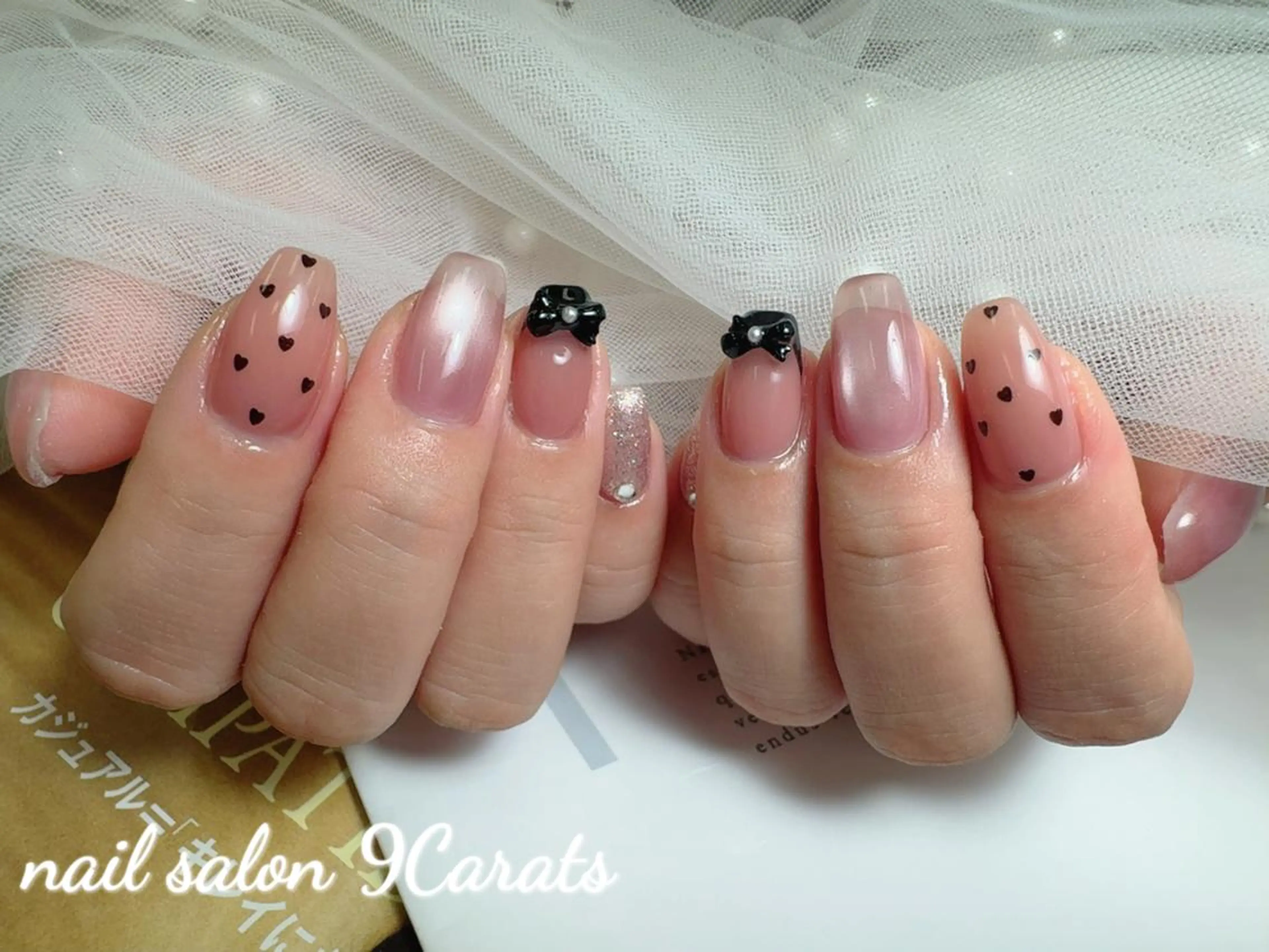 ネイル 💜ワンホンネイル ナインカラット💎のネイルデザイン