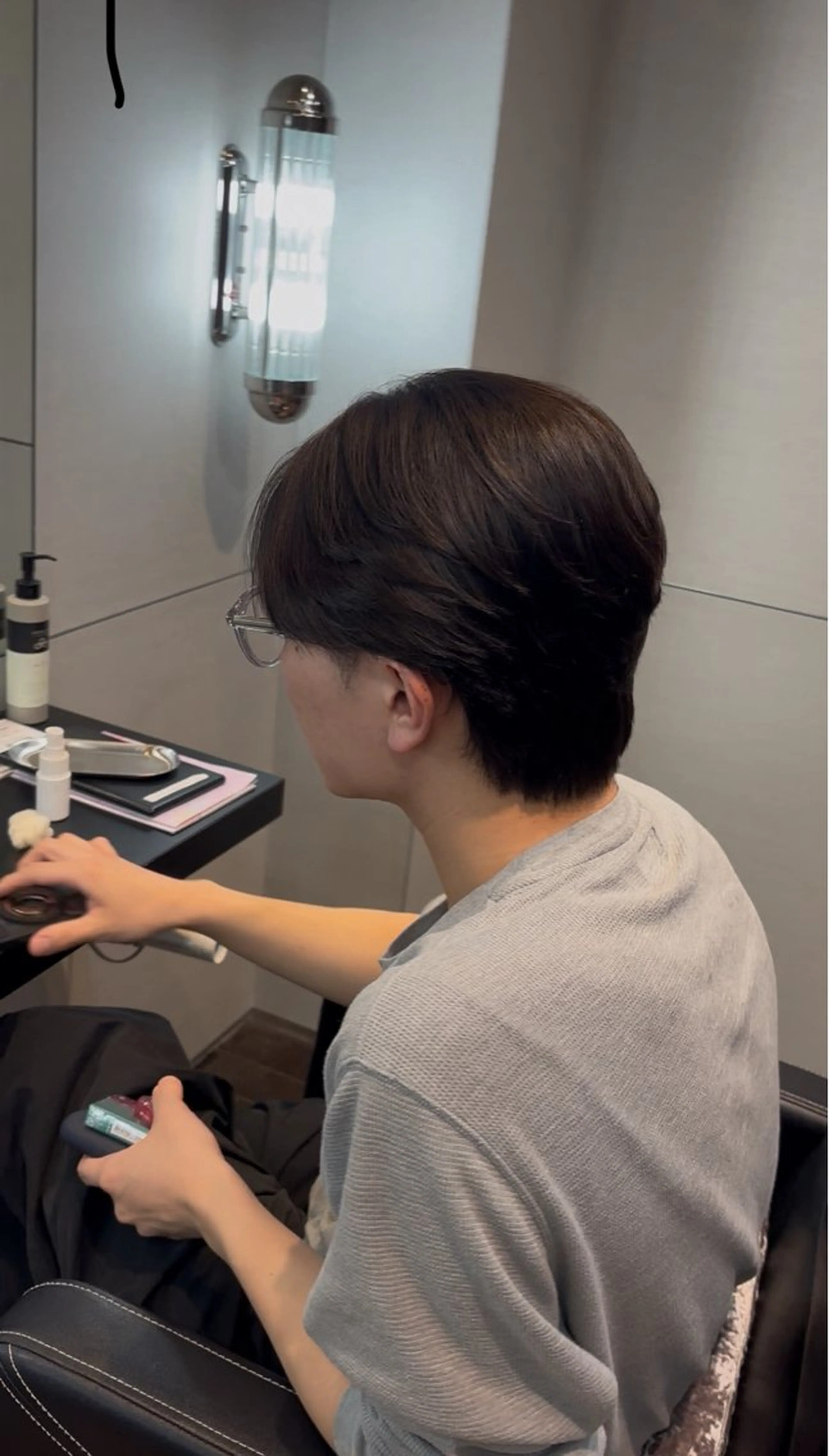 メンズ センターパート 刈り上げ MINNANO所属・⚪️マナエ⚪️ ／学芸大学のヘアスタイル