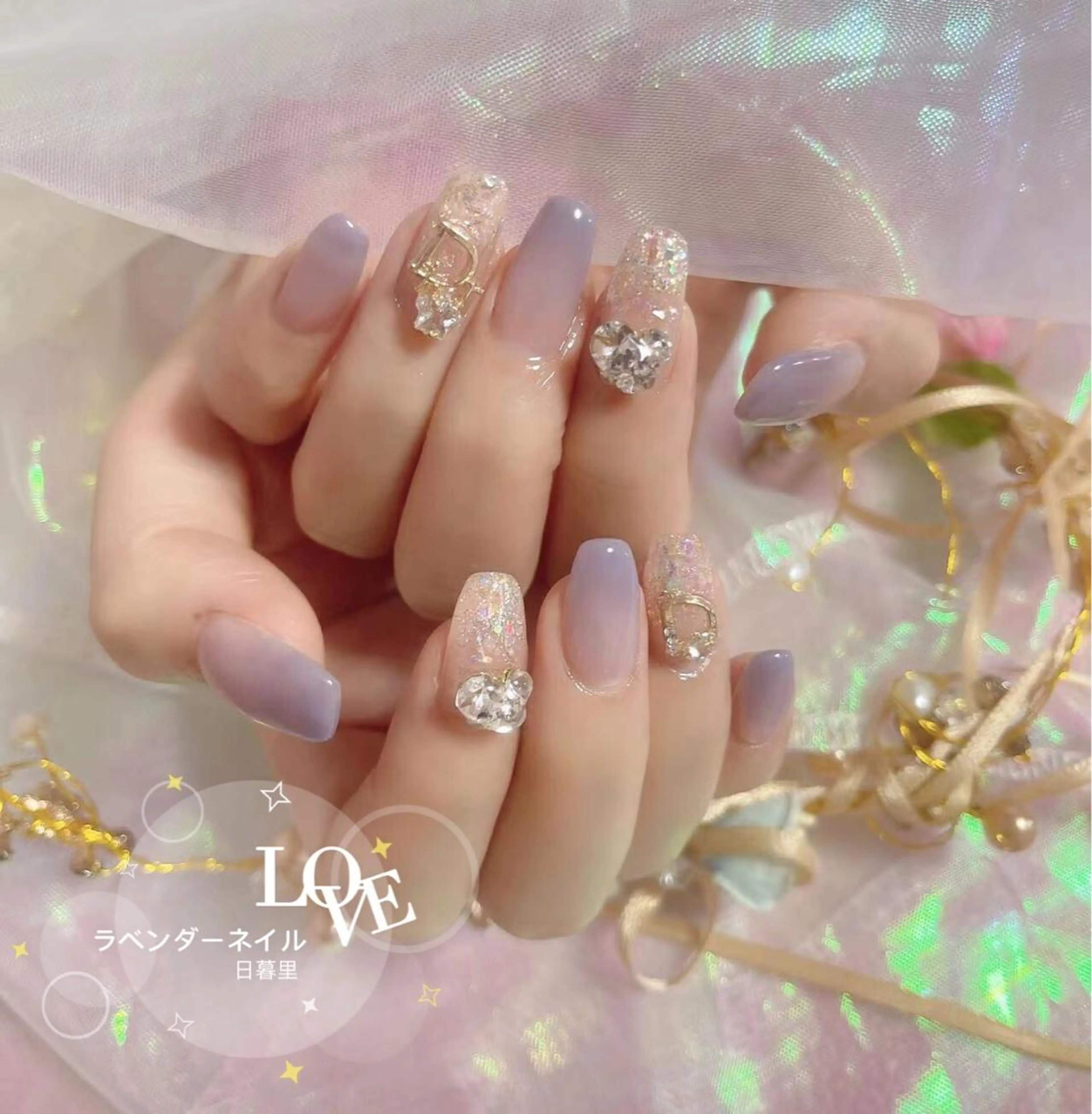 ネイル ラベンダー💖日暮里 ルル💖ネイルのネイルデザイン