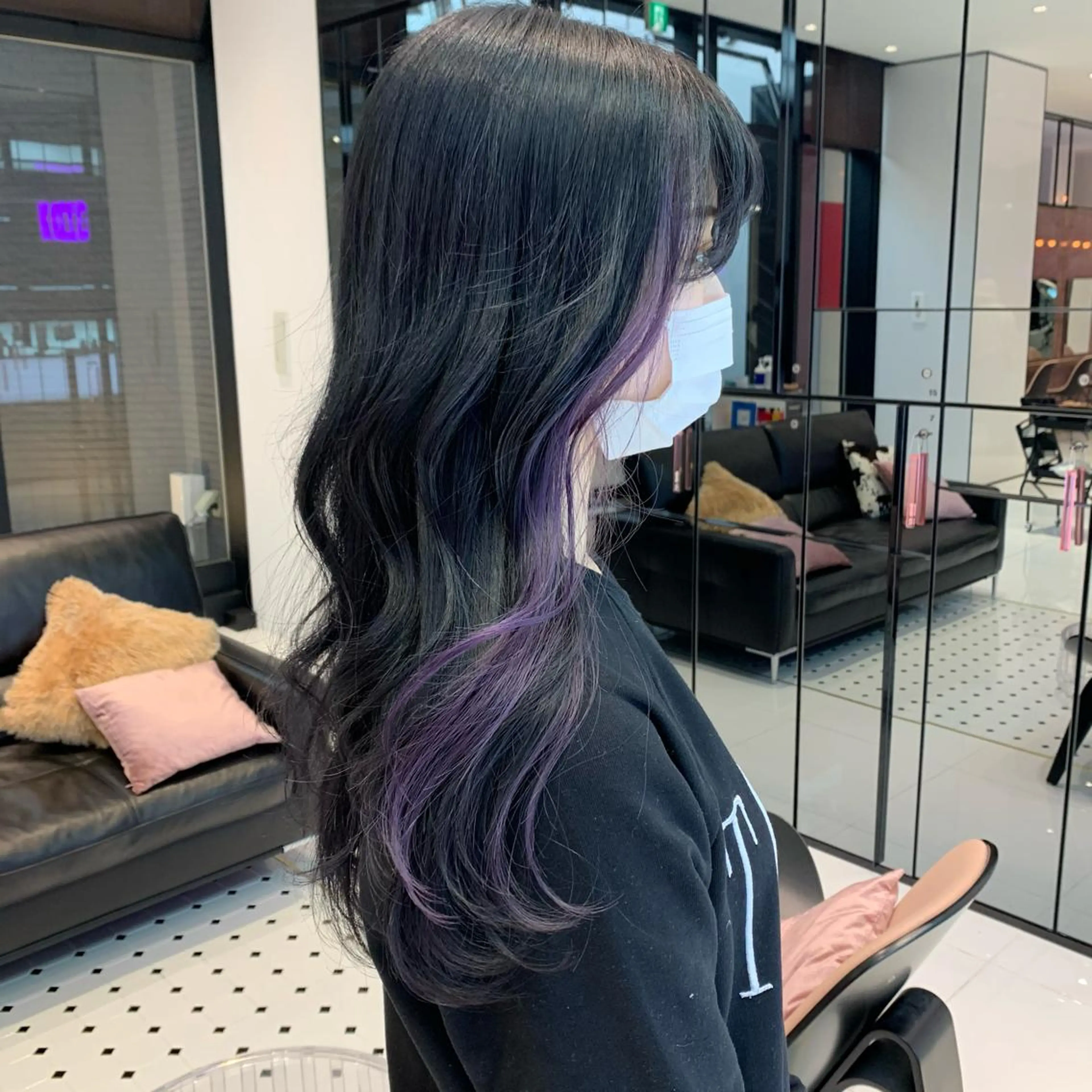 ロング カラー インナーカラー ラベンダーカラー ハッシュカット/ハイ トーン/MANAMIのヘアスタイル