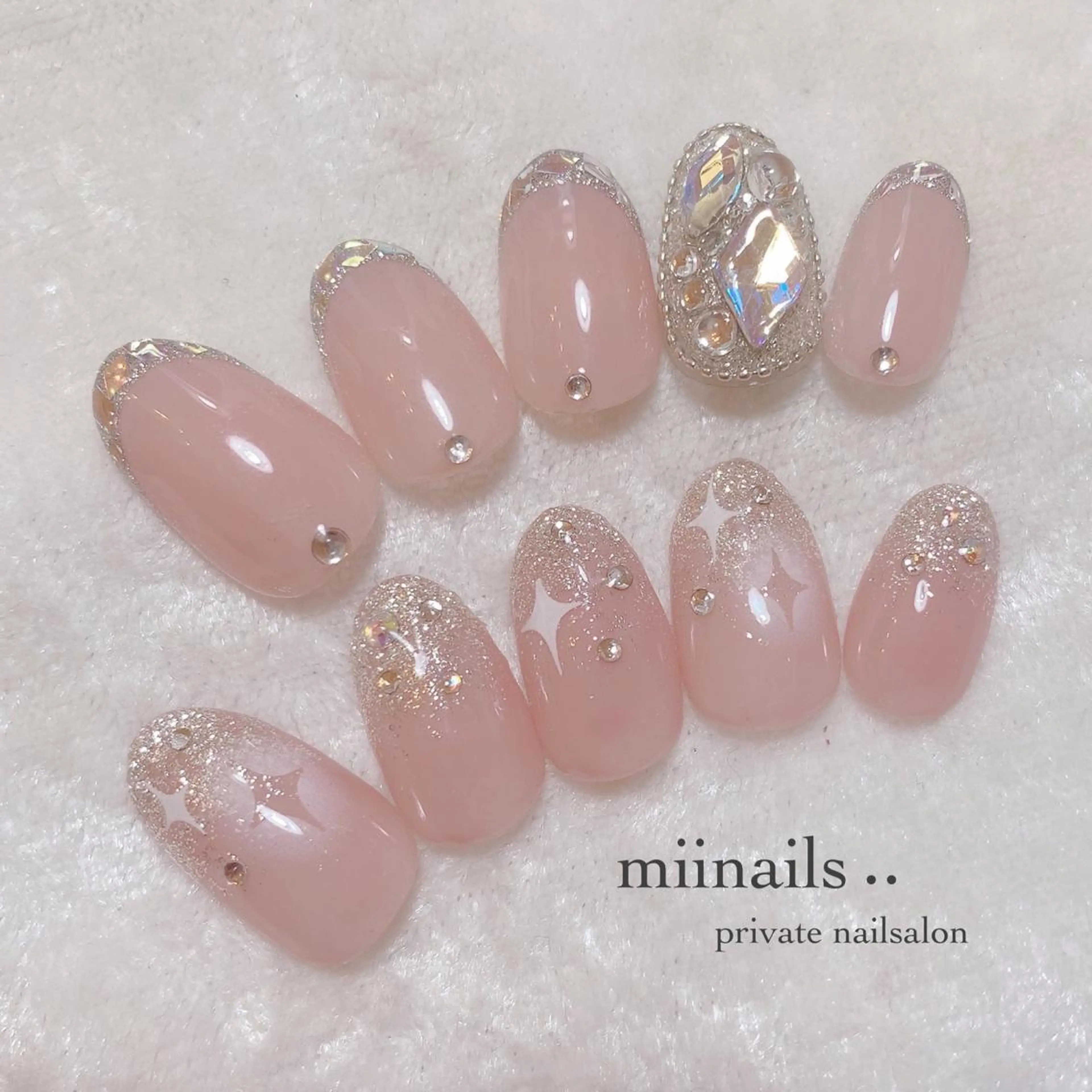 ネイル 韓国ネイル ワンホンネイル ハンドネイル nailsalon miinailsのネイルデザイン
