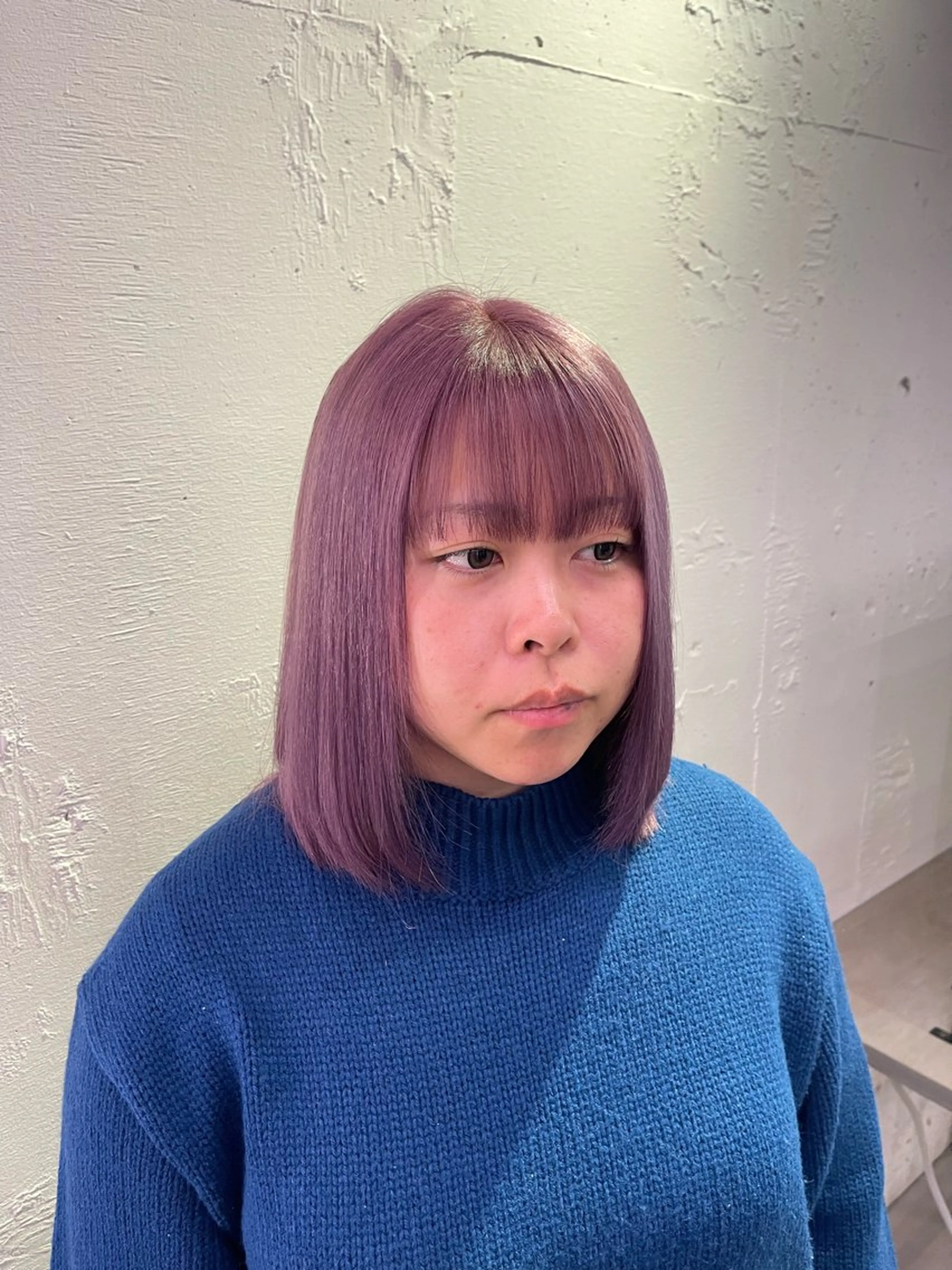 ミディアム カラー カット ヘアカラー SALOWIN渋谷caldo店所属・SERINA/ウルフ 、デザインカラーのヘアスタイル