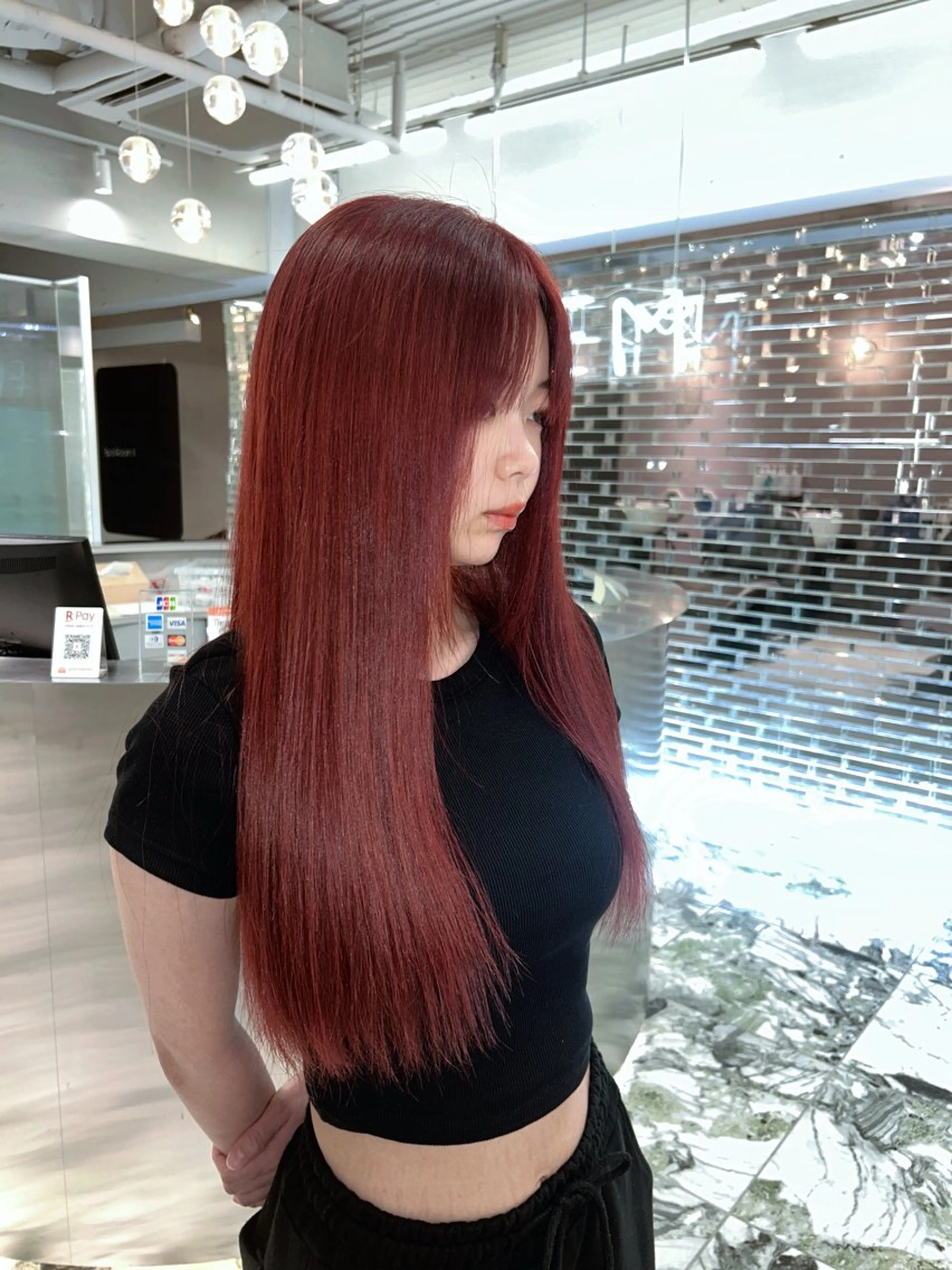 ロング カラー レッドカラー ヘアカラー GEM/名駅 wakanaのヘアスタイル