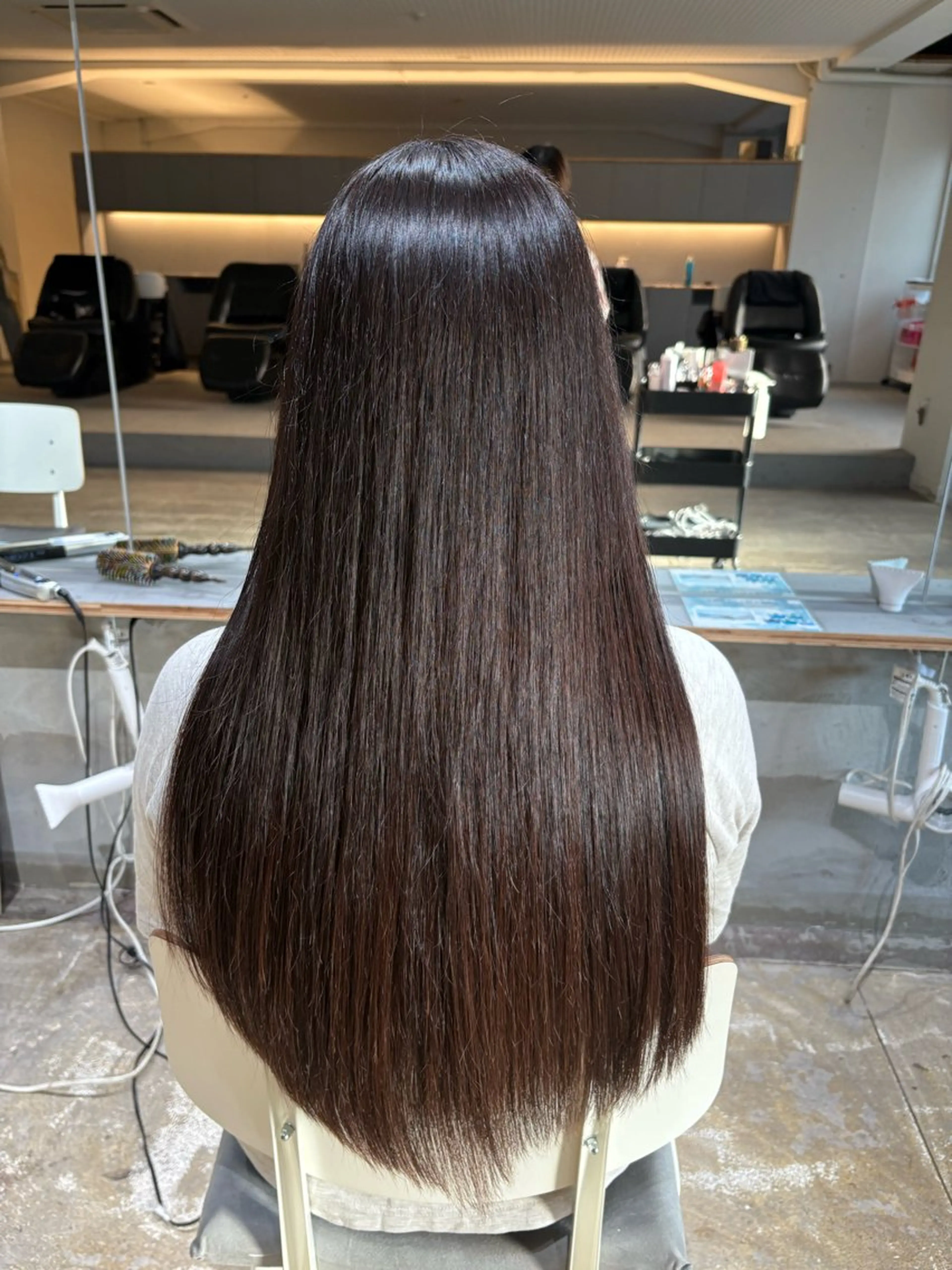 ロング 酸性ストレート 縮毛矯正 玉置 七海のヘアスタイル