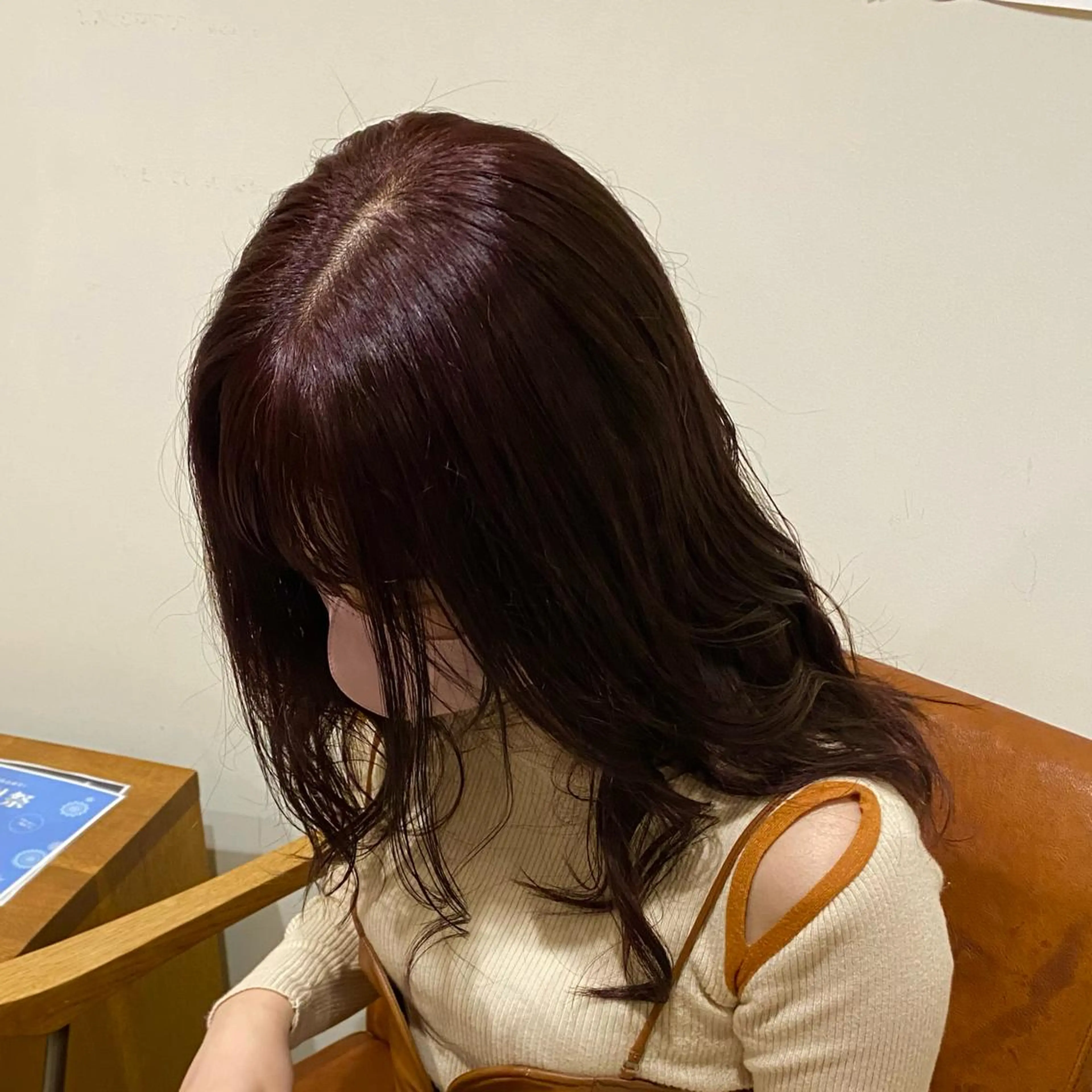 ミディアム カラー レッドカラー ヘアカラー Lumier de mashu所属・nana/ボブ/ レイヤー/メンズのヘアスタイル