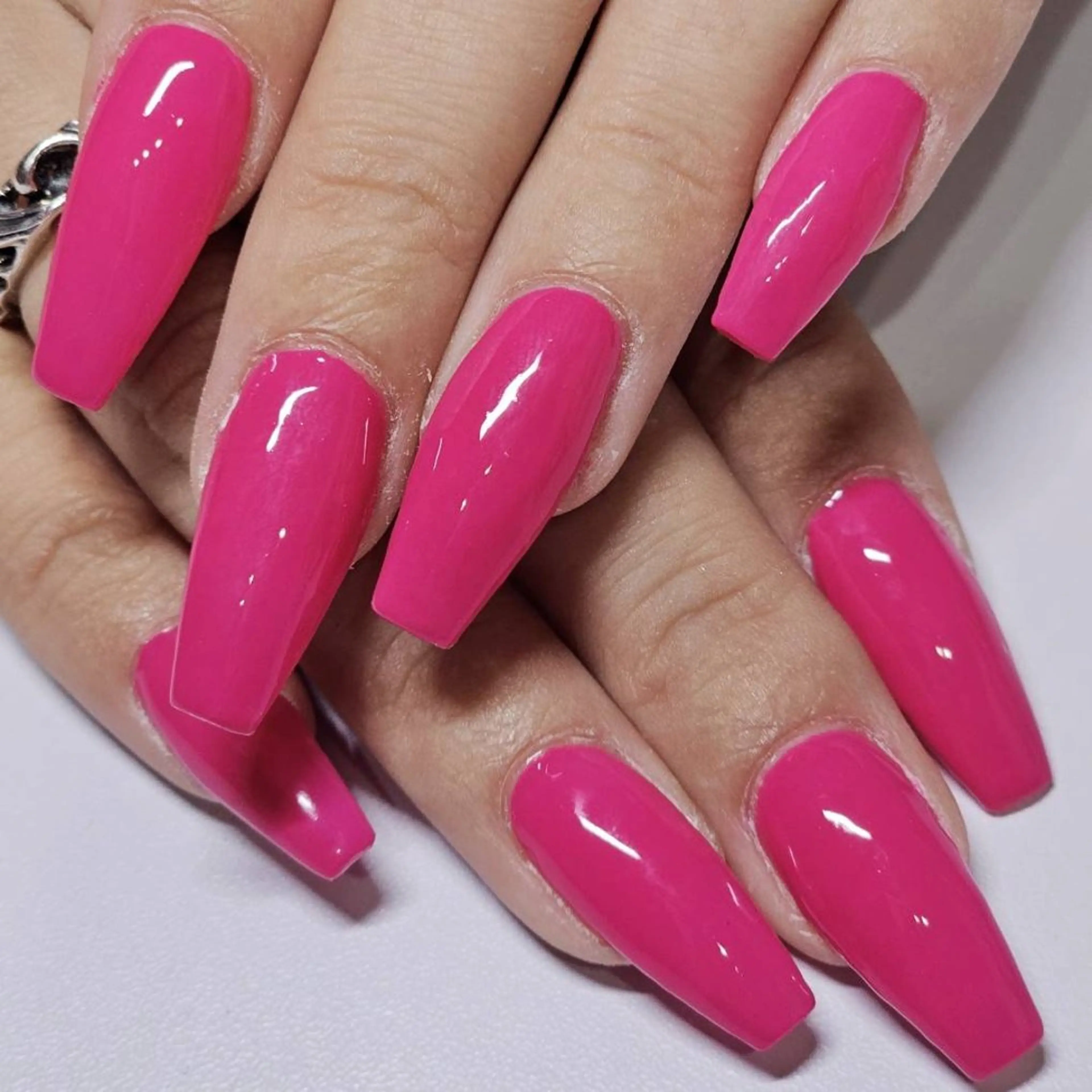 ネイル ワンカラーネイル ピンク ハンドネイル よしだ ひろきのネイルデザイン