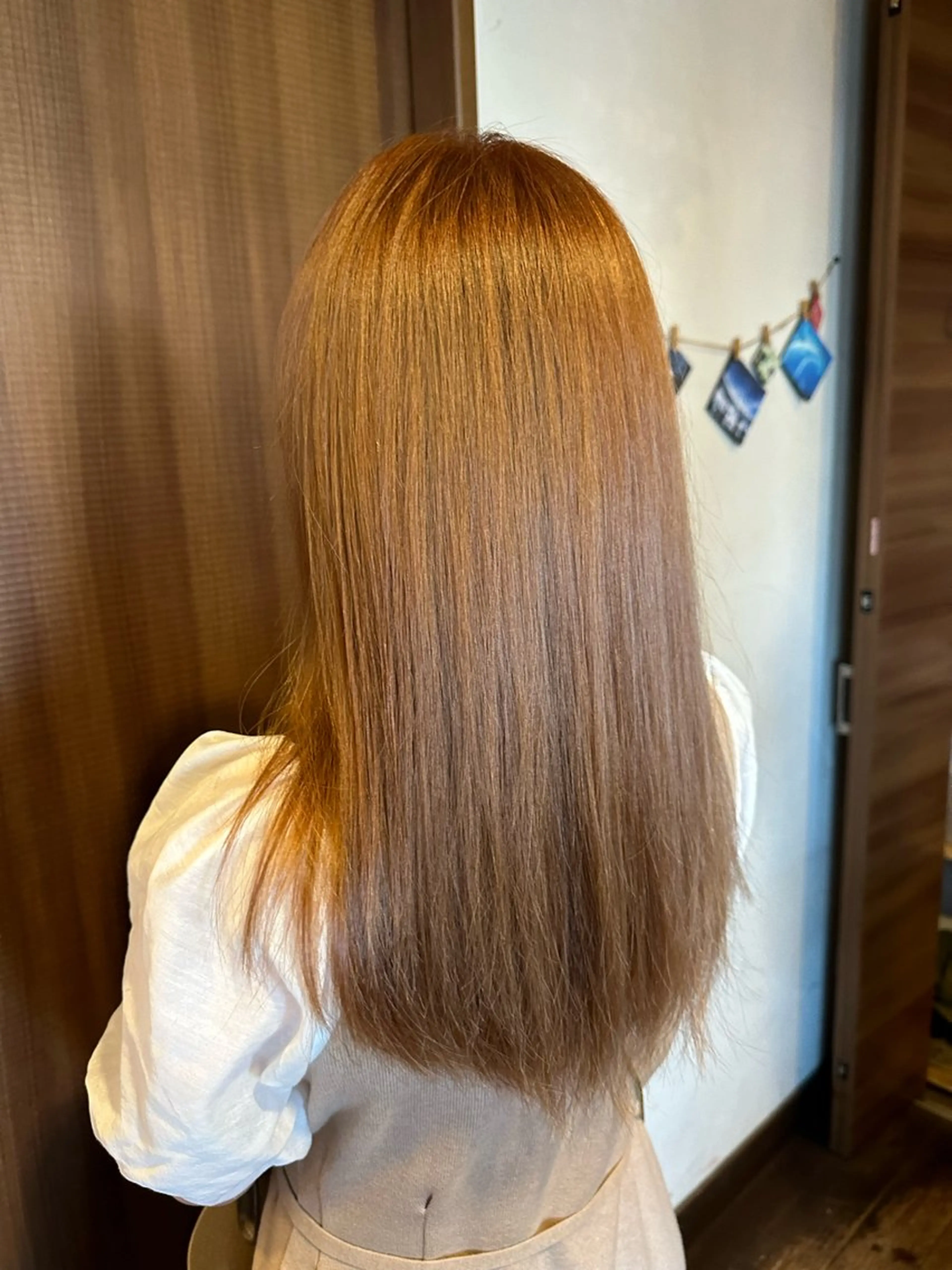 ミディアム カラー ベージュカラー オレンジ オレンジベージュ 刀根 亮馬のヘアスタイル