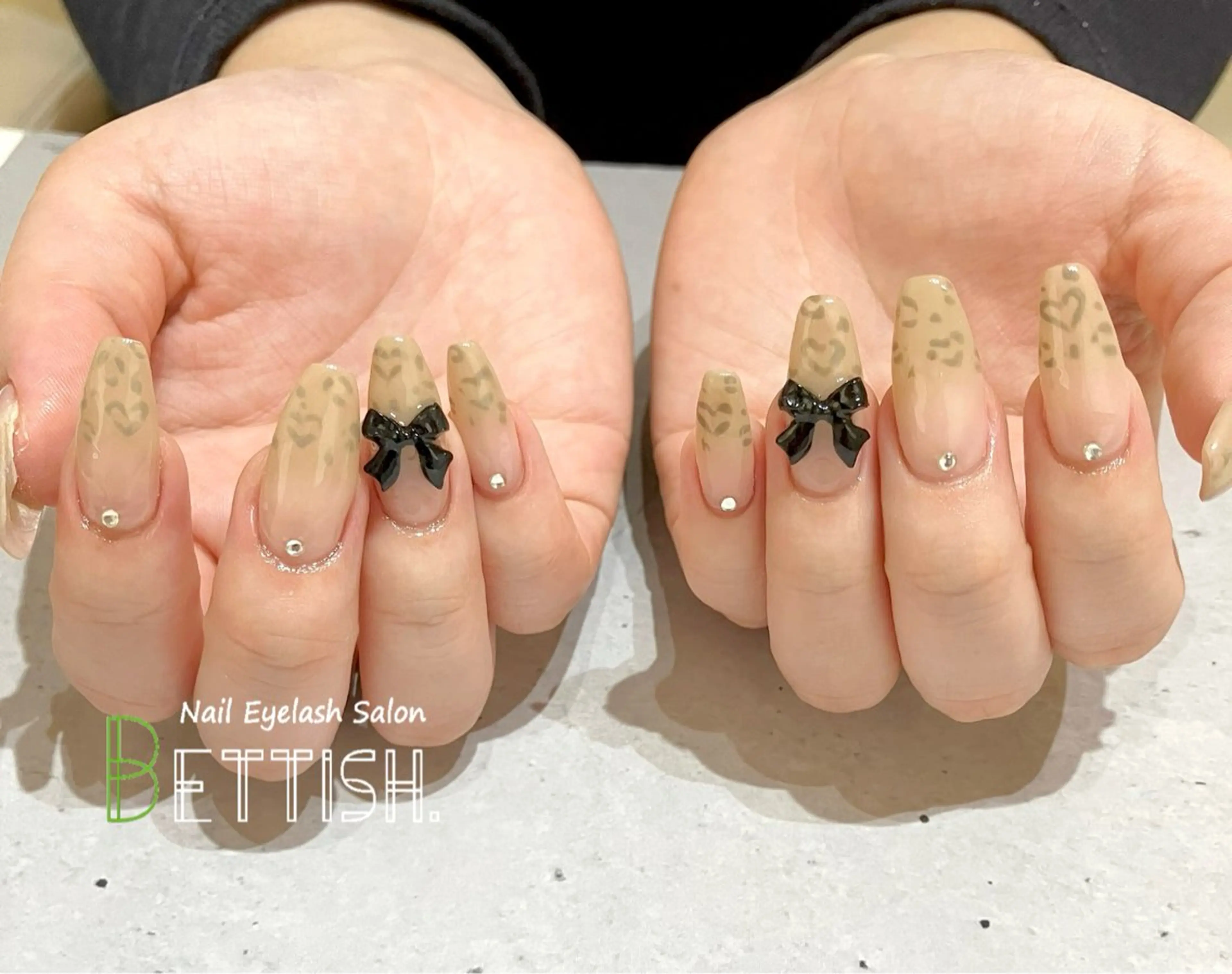 ネイル アニマル柄 ハート 持ち込み ハンドネイル BETTISH. KUMIKO☺︎︎のネイルデザイン