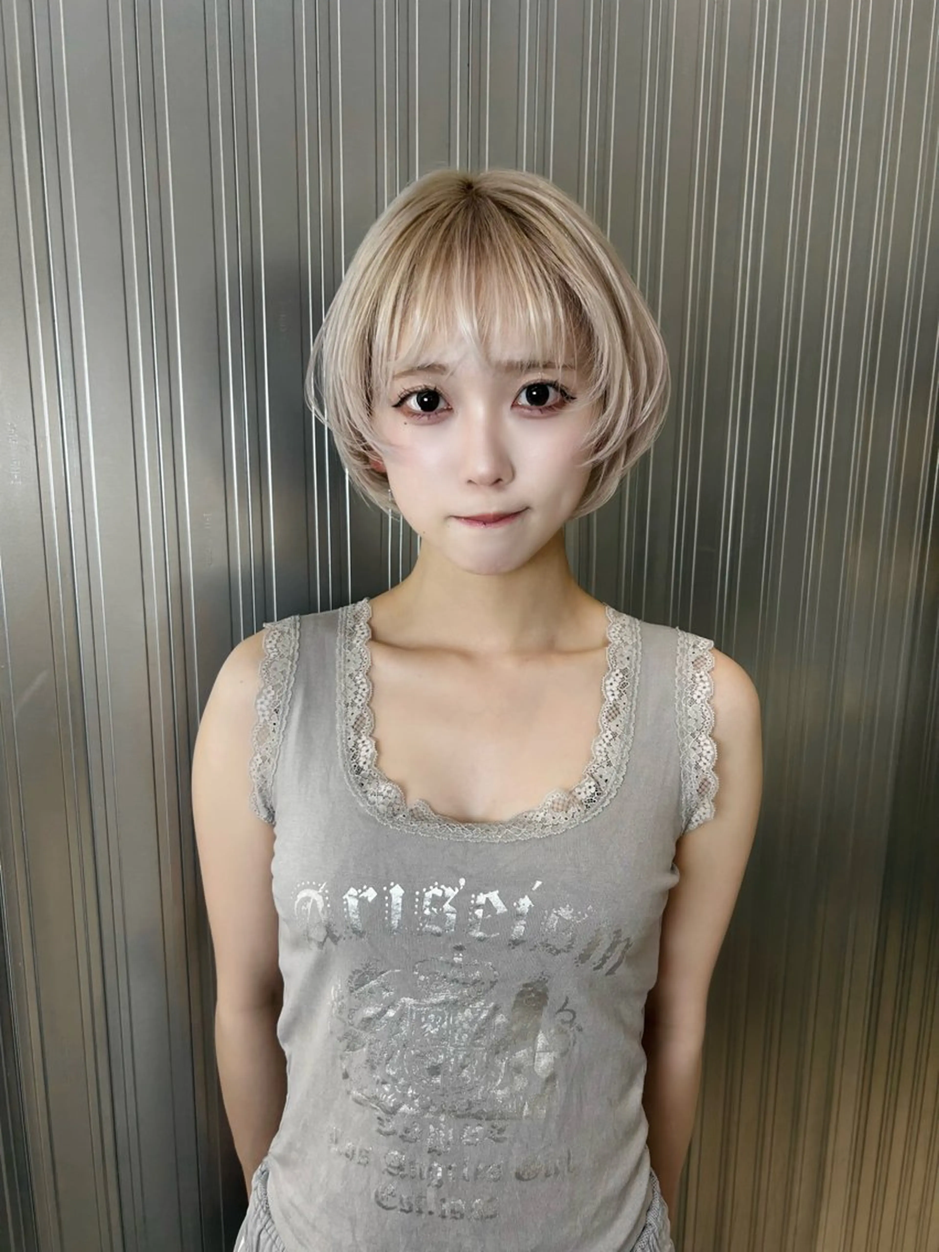 ショート ヘアカラー トリートメント ヘアセット ONYX 表参道所属・ショート/ボブ/似 合わせ/顔周りカットのヘアスタイル