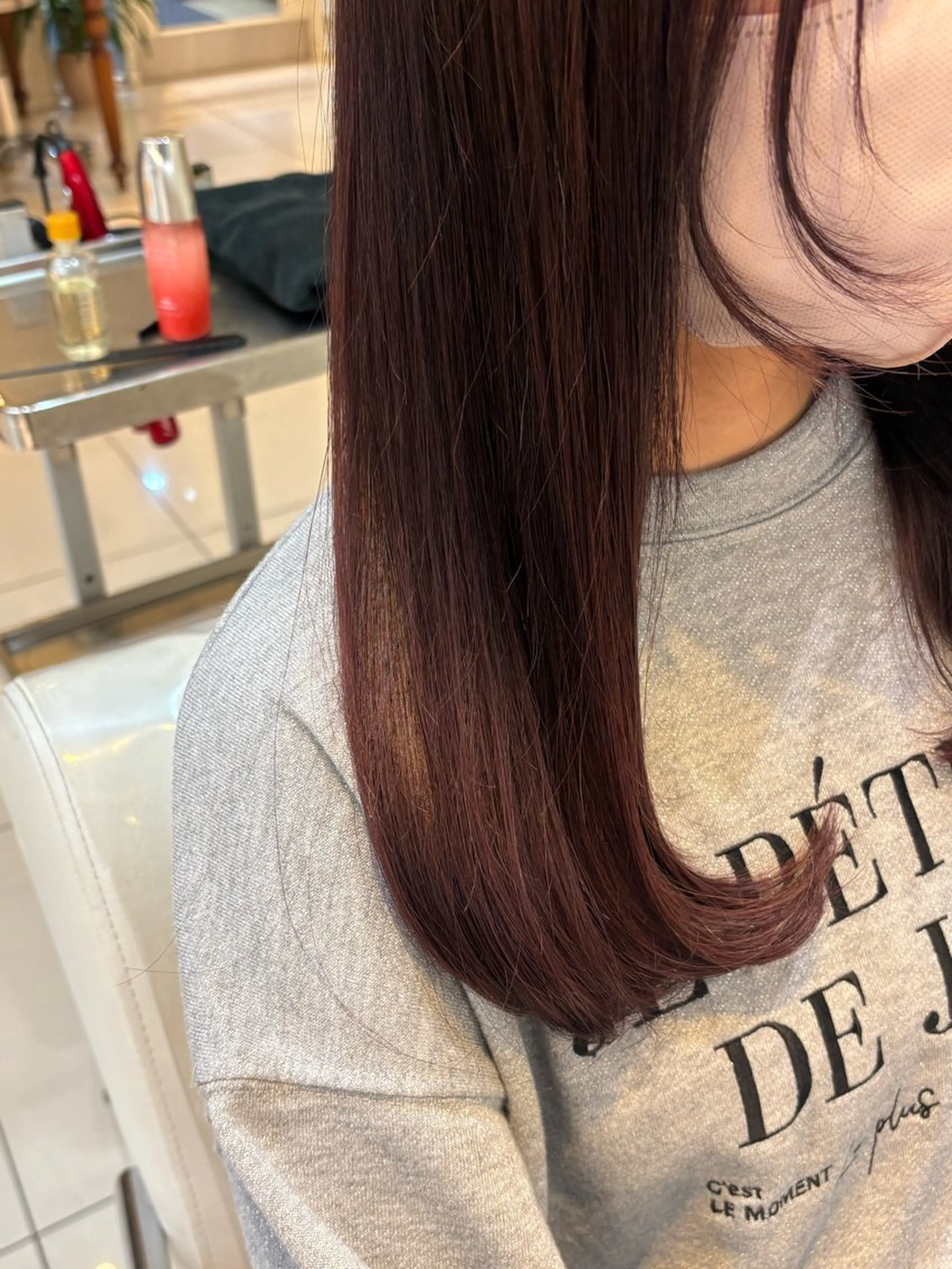 ミディアム カラー ヘアカラー 坂田 愛彩萌のヘアスタイル