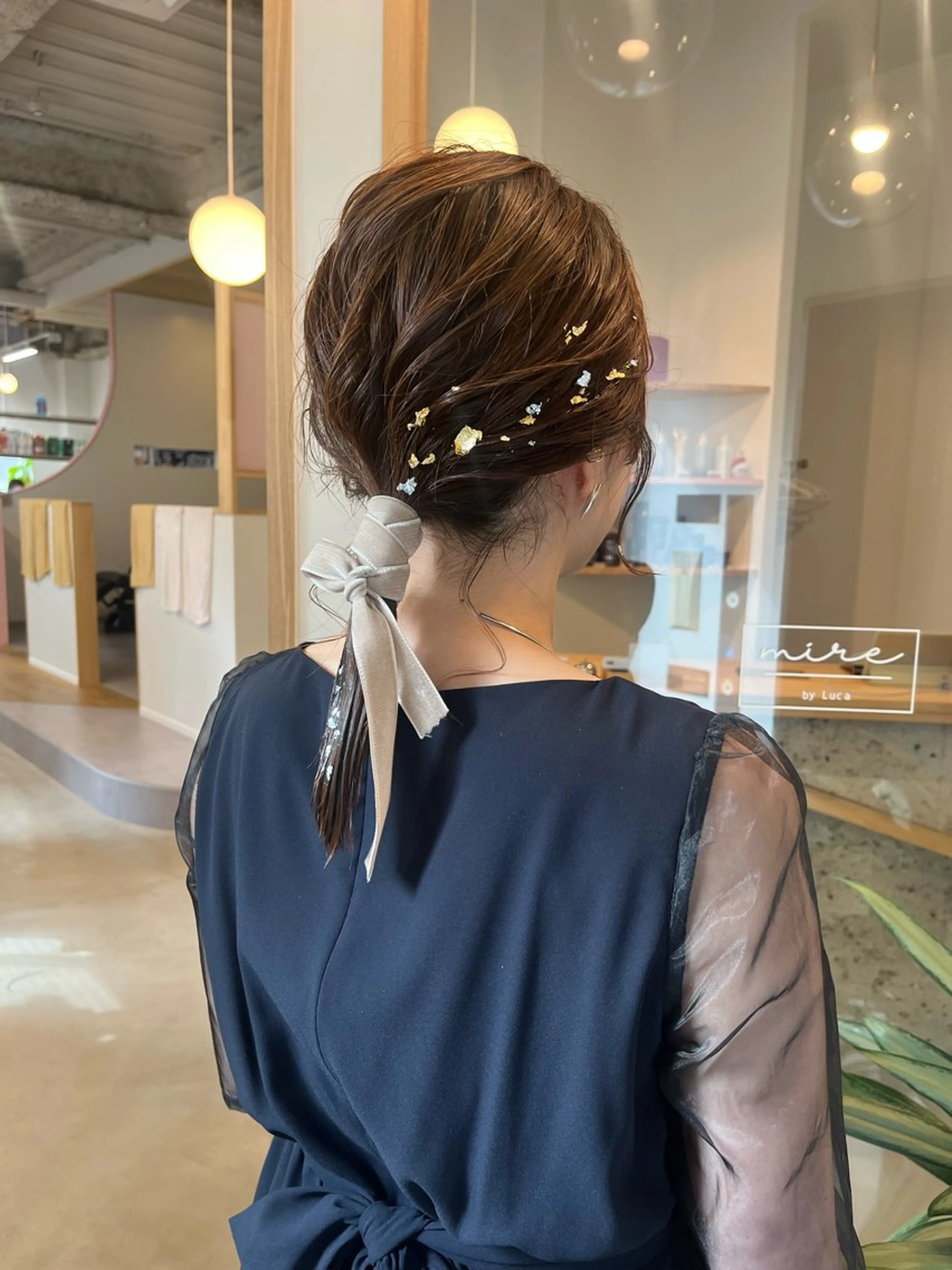 ミディアム 卒業式のヘアスタイル marino/ カラー/顔周りカットのヘアスタイル