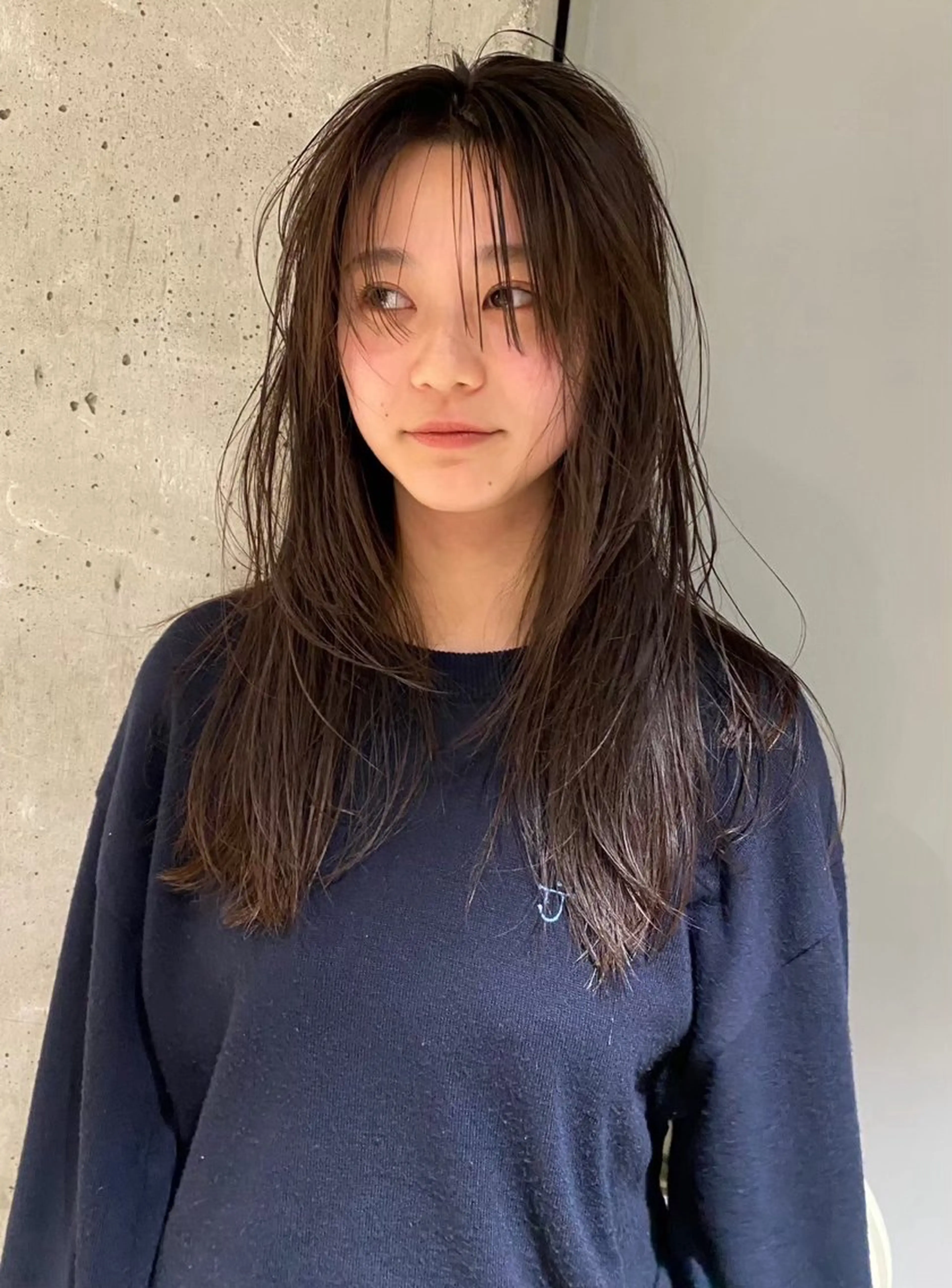 前髪カットの写真