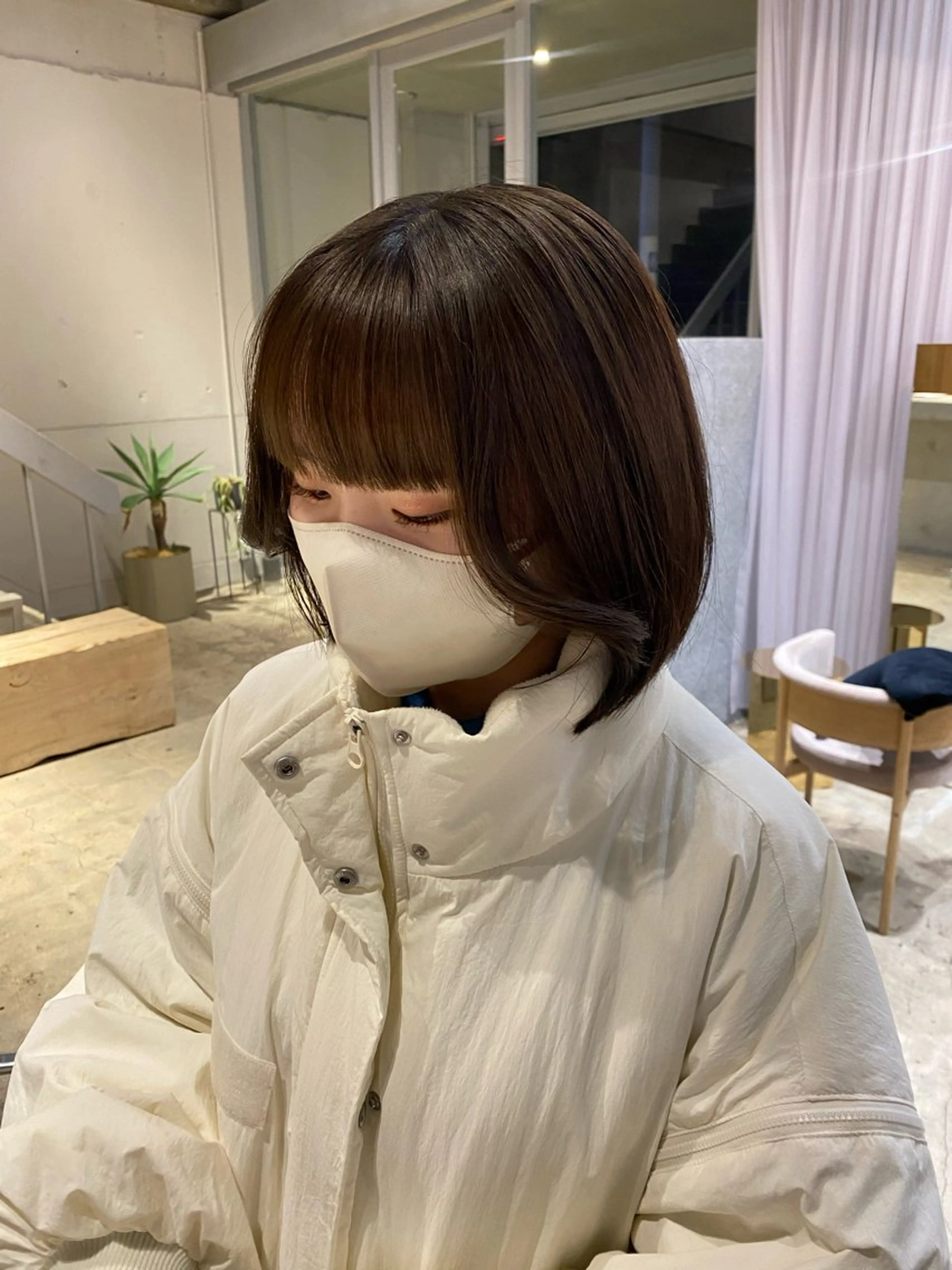 ミディアム カラー カット ヘアカラー レイヤーカット/ ダブルカラーサクライのヘアスタイル