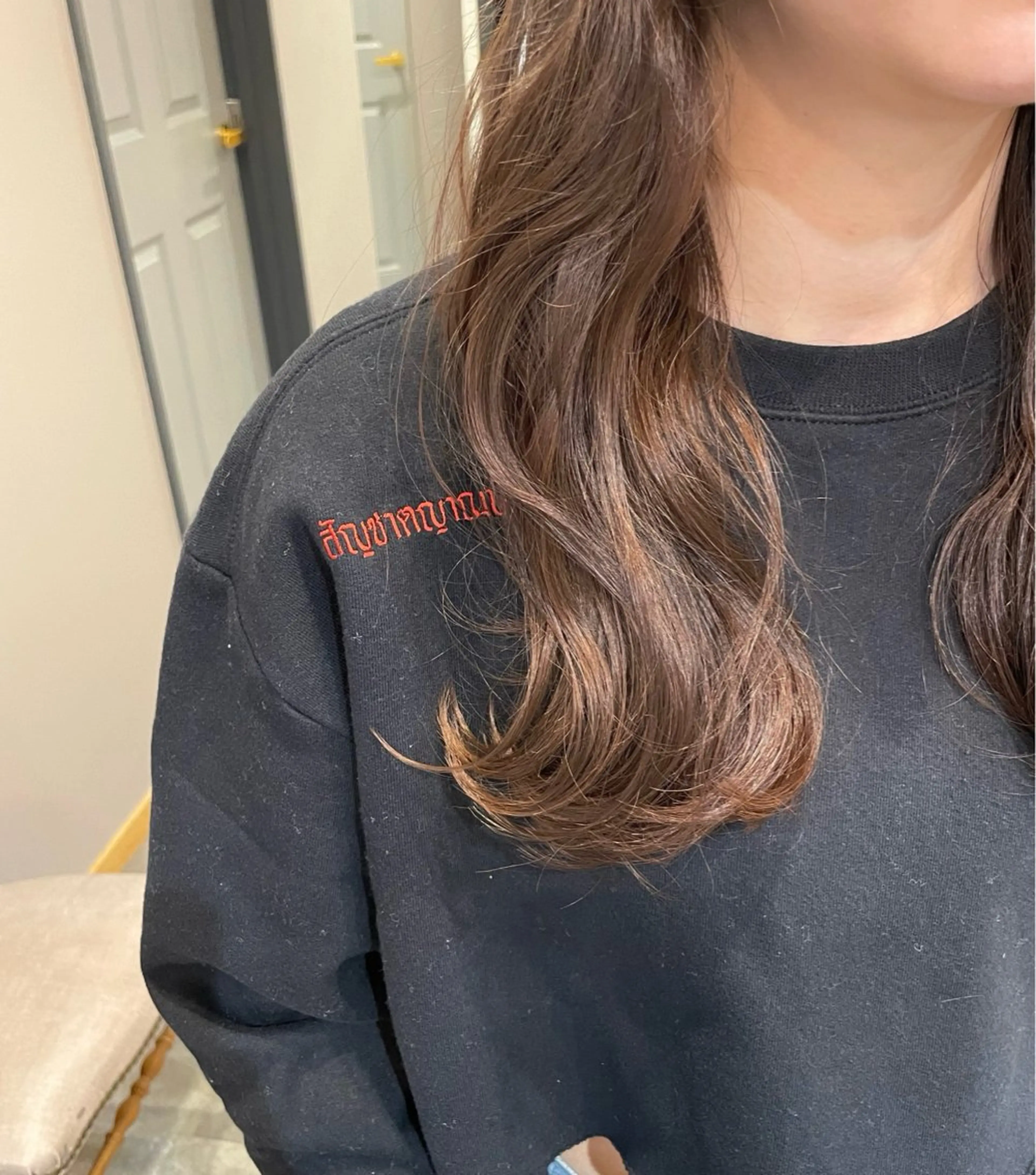 セミロング カラー カット ヘアカラー トリートメント 西村 れいのヘアスタイル