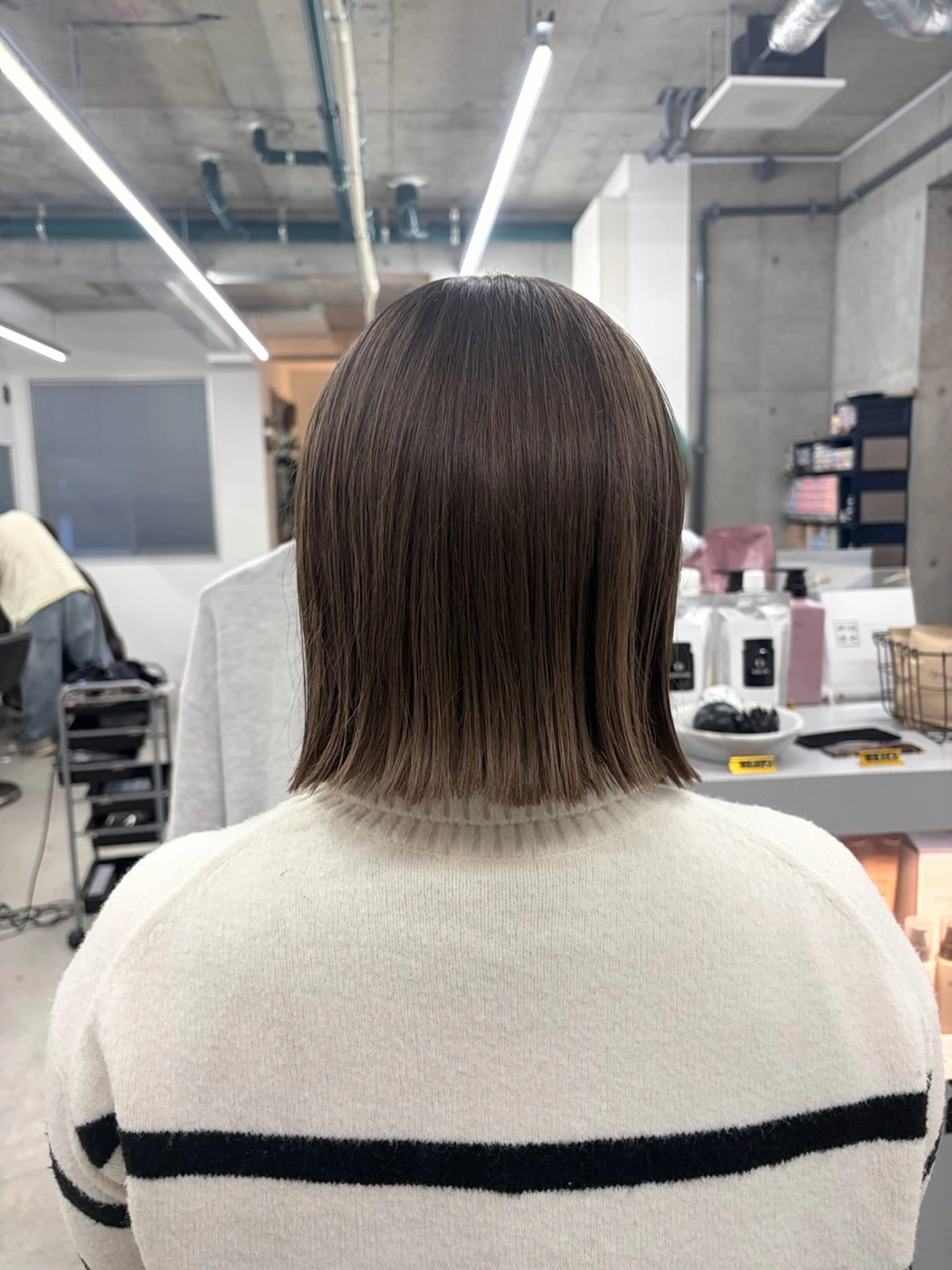 ショート カラー ベージュカラー ブリーチ 透明感カラー グレージュ ブリーチなしカラー カット ヘアカラー トリートメント cana カナ/tensionのヘアスタイル