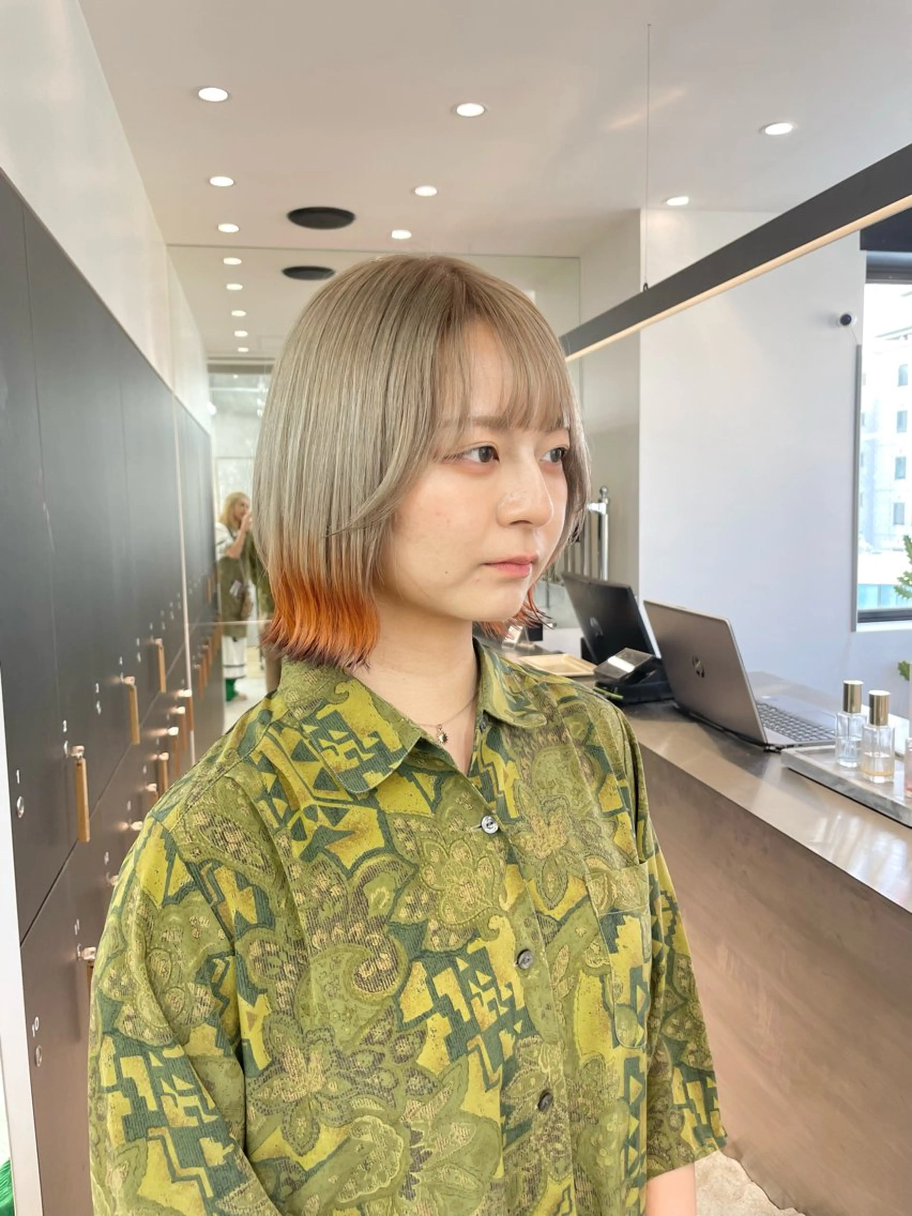 ミディアム カラー カット ヘアカラー トリートメント ♥️ブリーチ/ボブ/ レイヤー♥️maiのヘアスタイル