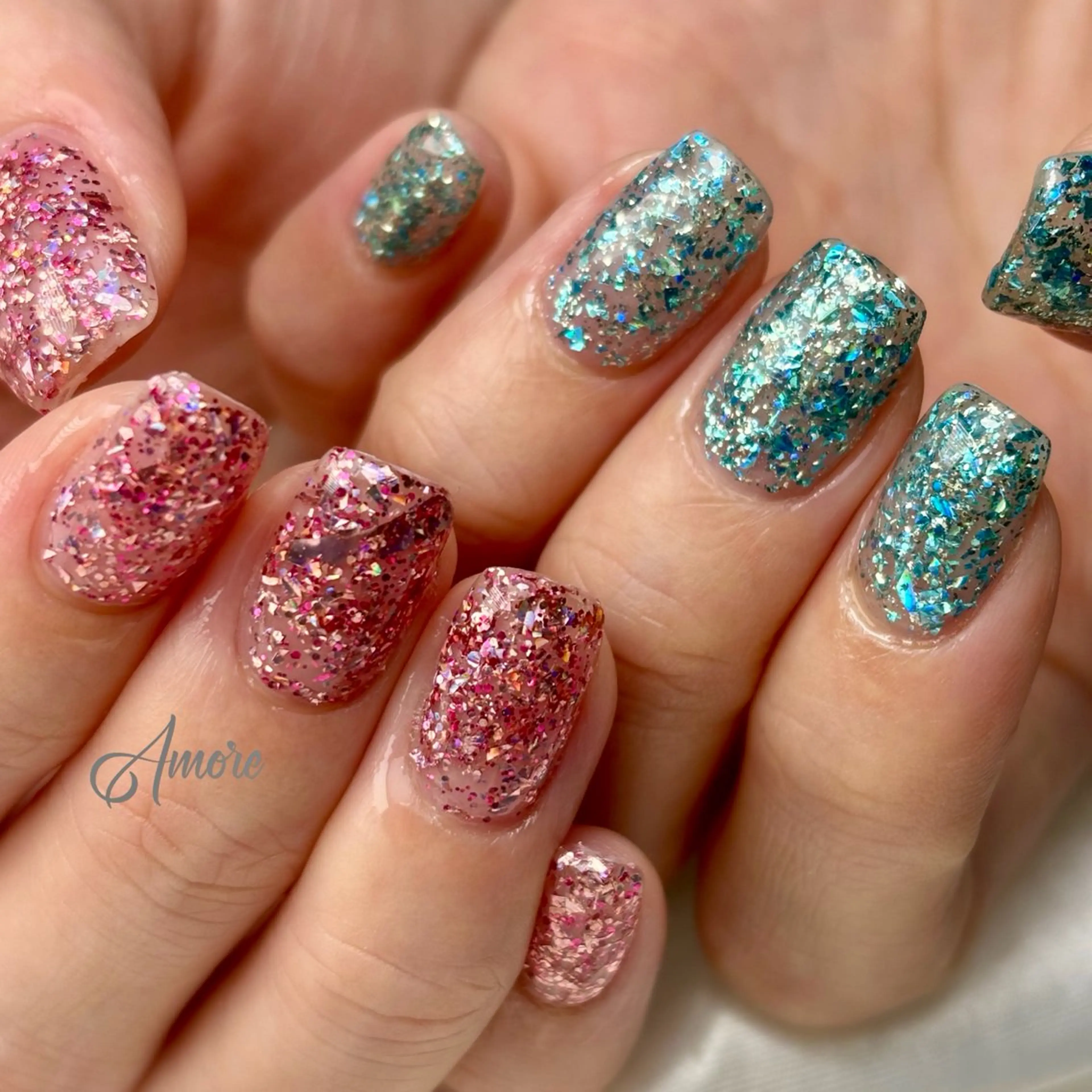 ネイル ジェルネイル キラキラネイル 韓国ネイル マグネットネイル パラジェル You kyehwaのネイルデザイン