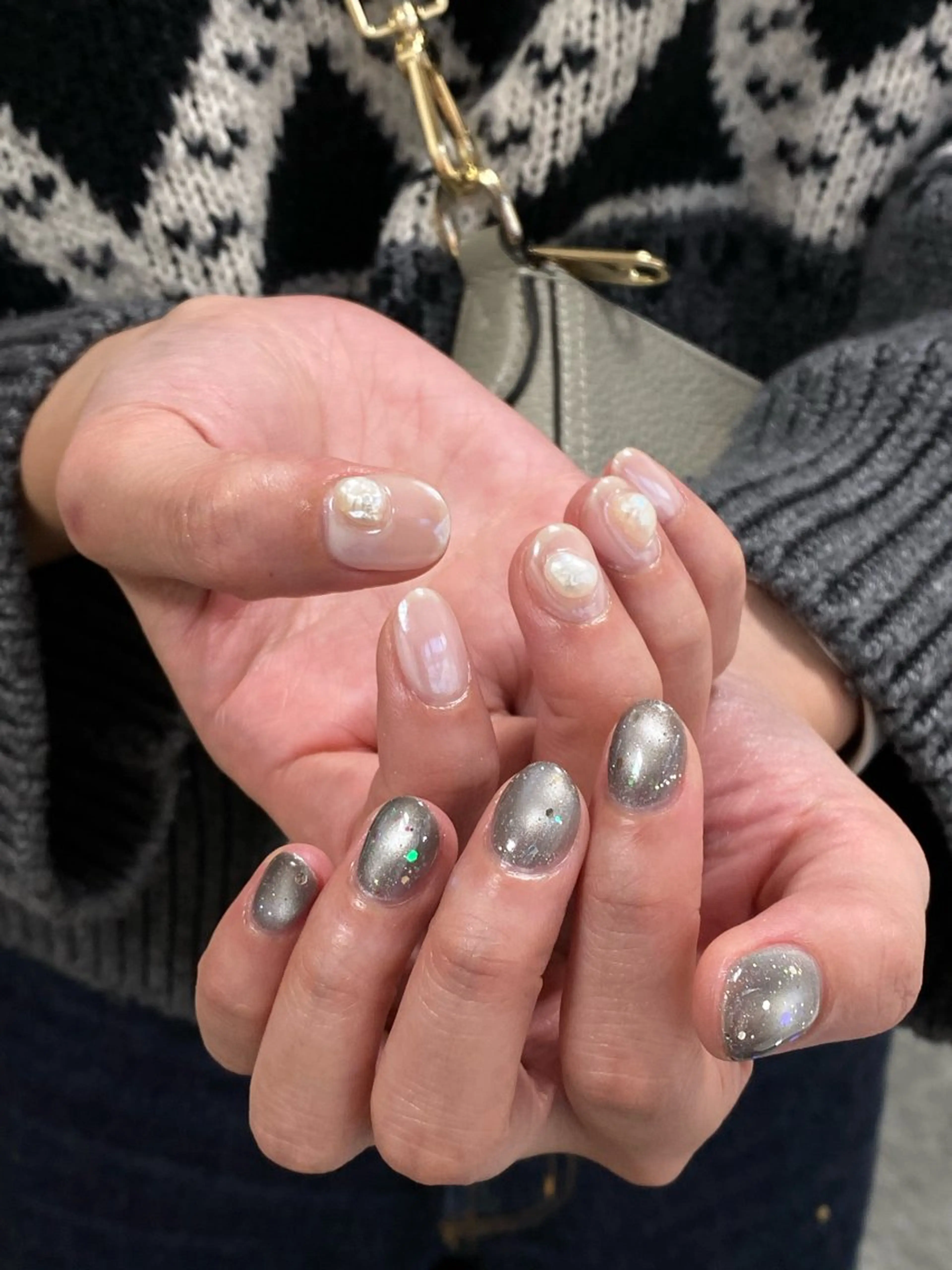 ネイル キラキラネイル ラメ(グリッター) マグネットネイル Loabnail___所属・Loabnail nailのネイルデザイン