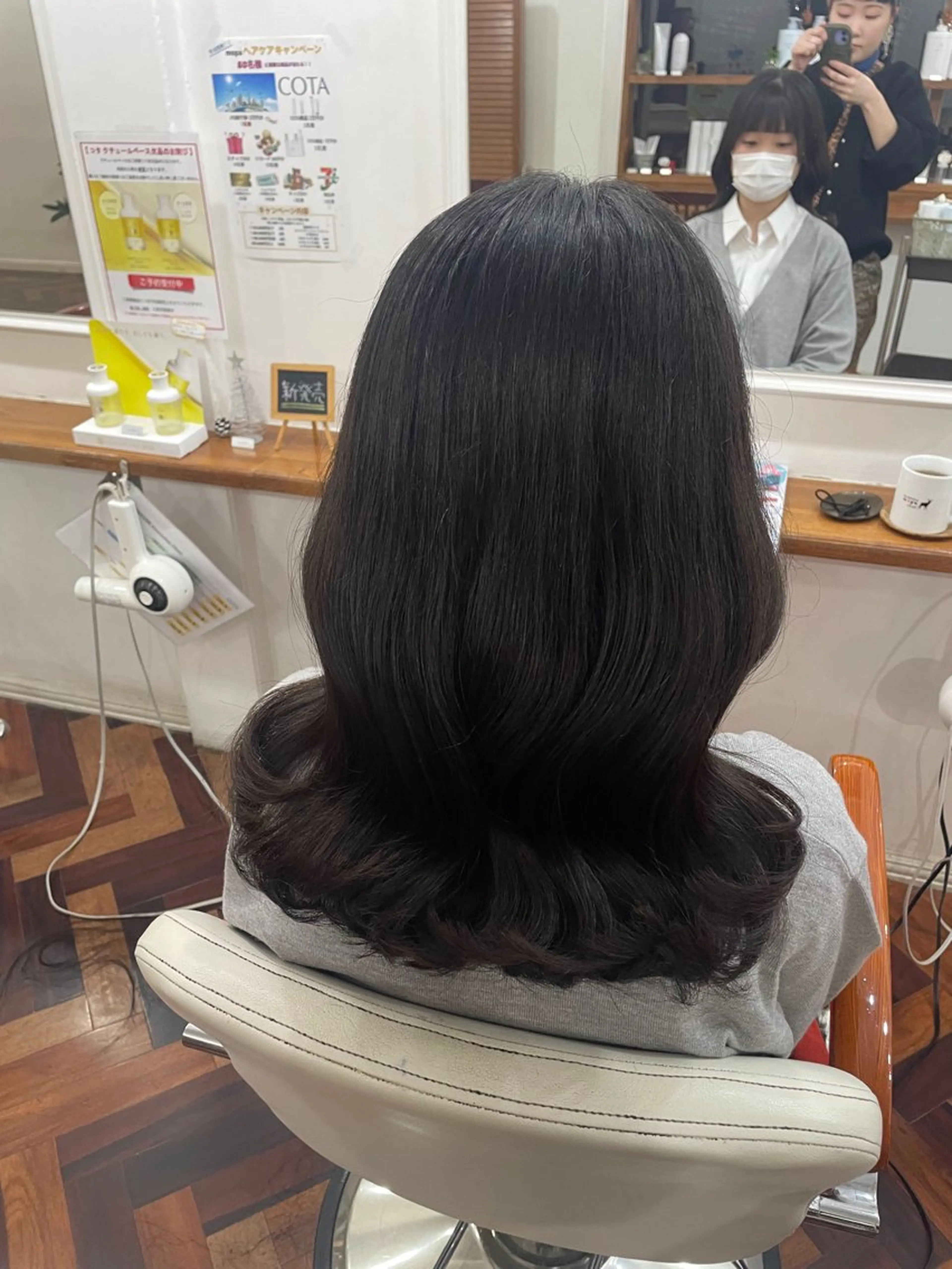 ミディアム ミディアムパーマ 髪質改善 韓国風ヘア 縮毛矯正 mopa所属・mopa_kaede 暖色カラー/ロングのヘアスタイル