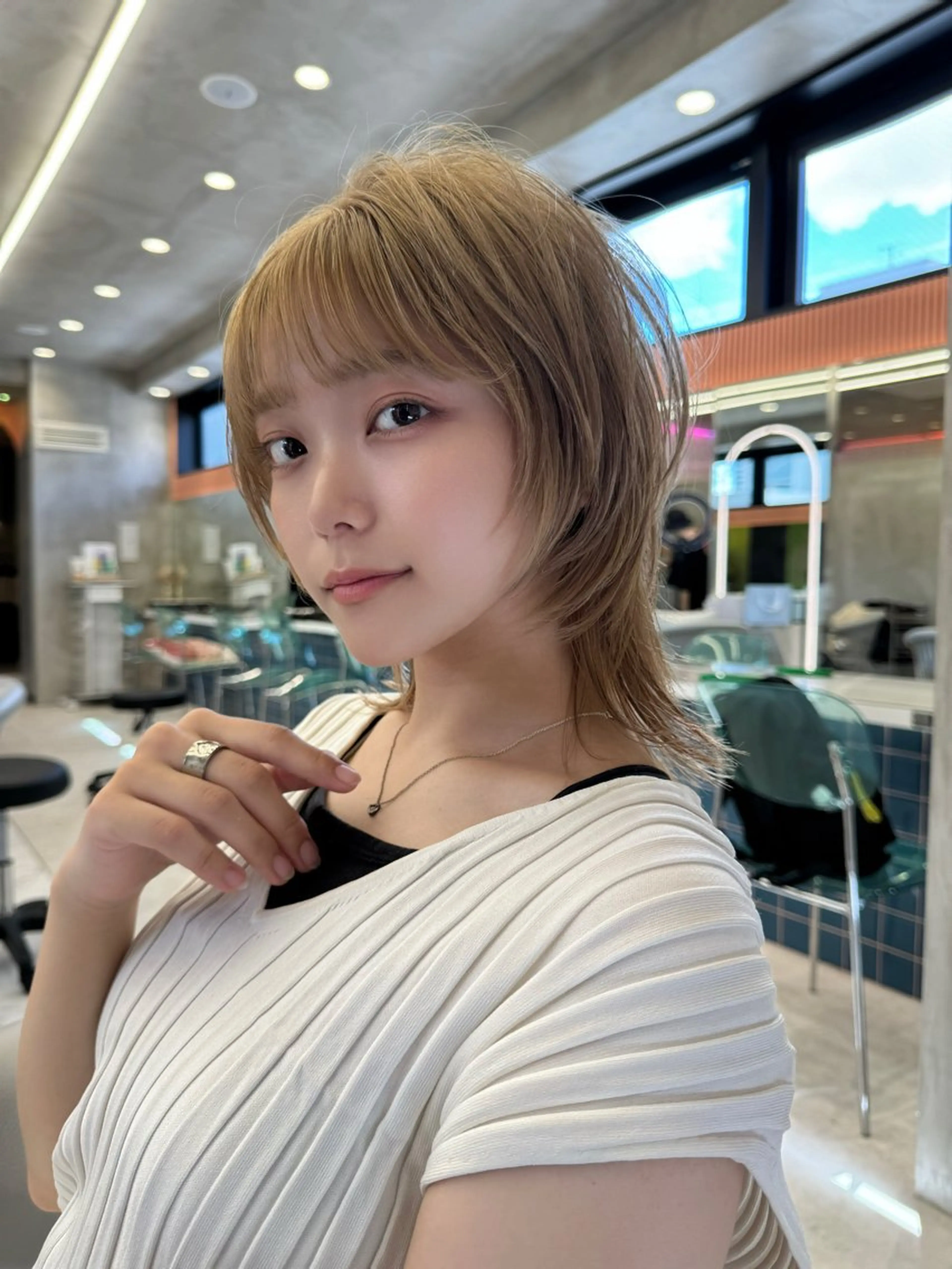 ミディアム ヘアカラー トリートメント Lond luce心斎橋所属・🍀小川大輔🍀 ボブ/ブリーチ🥇のヘアスタイル