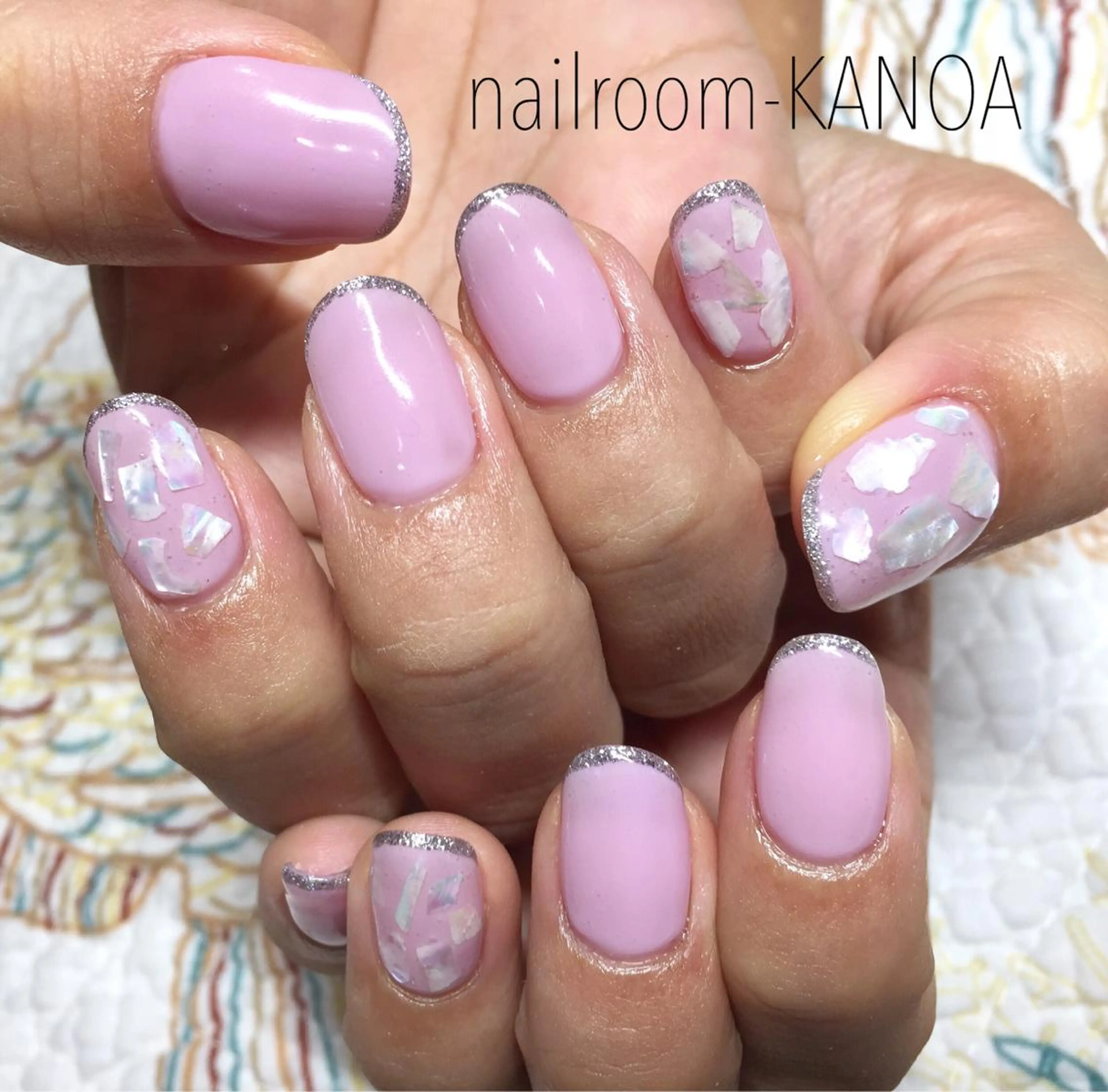 ショート ネイル ピンク シンプルネイル ハンドネイル nailroom- KANOAのネイルデザイン