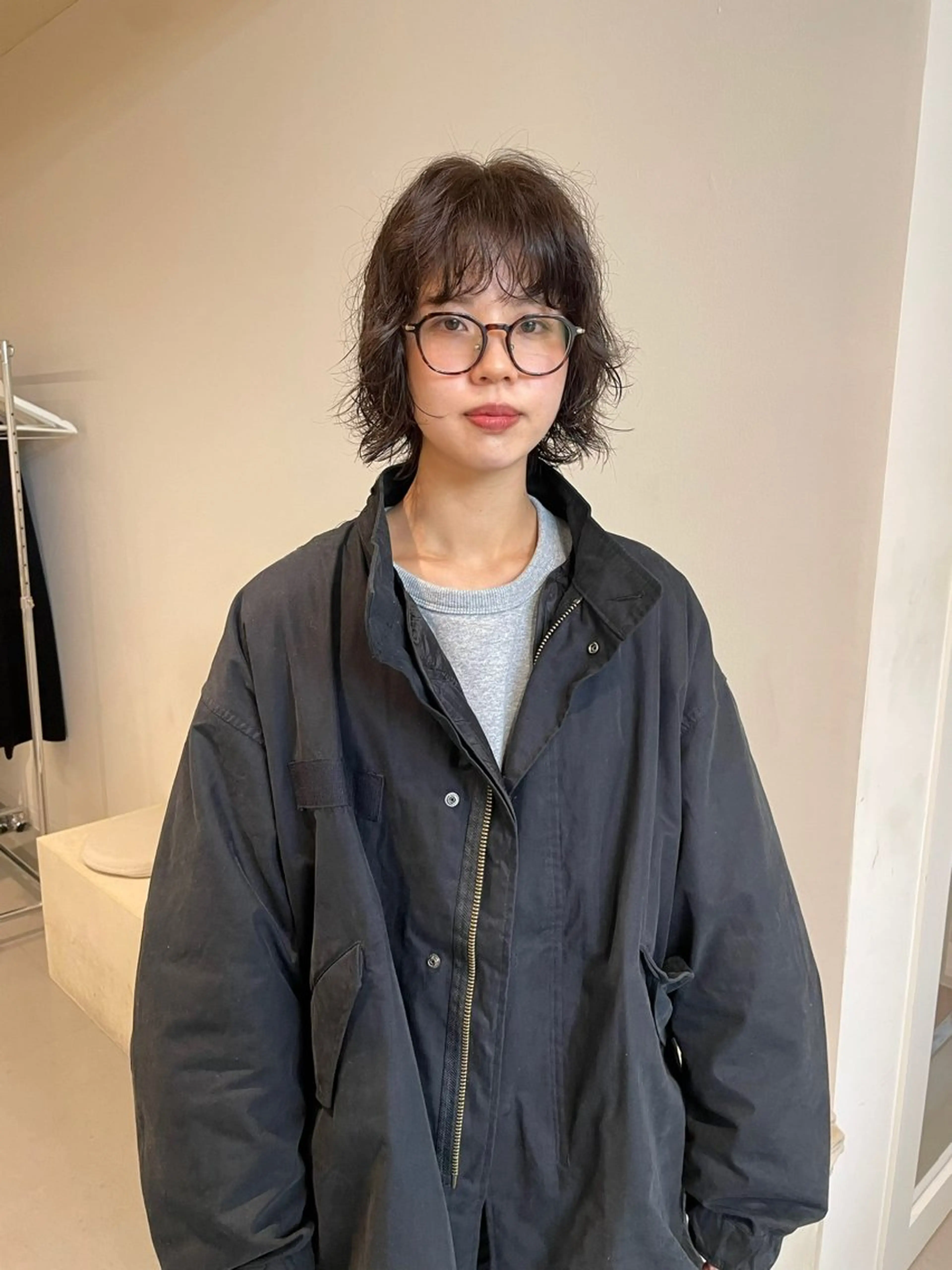 前髪カット+前髪パーマ+SB(ｼｬﾝﾌﾟｰﾌﾞﾛｰ)の写真