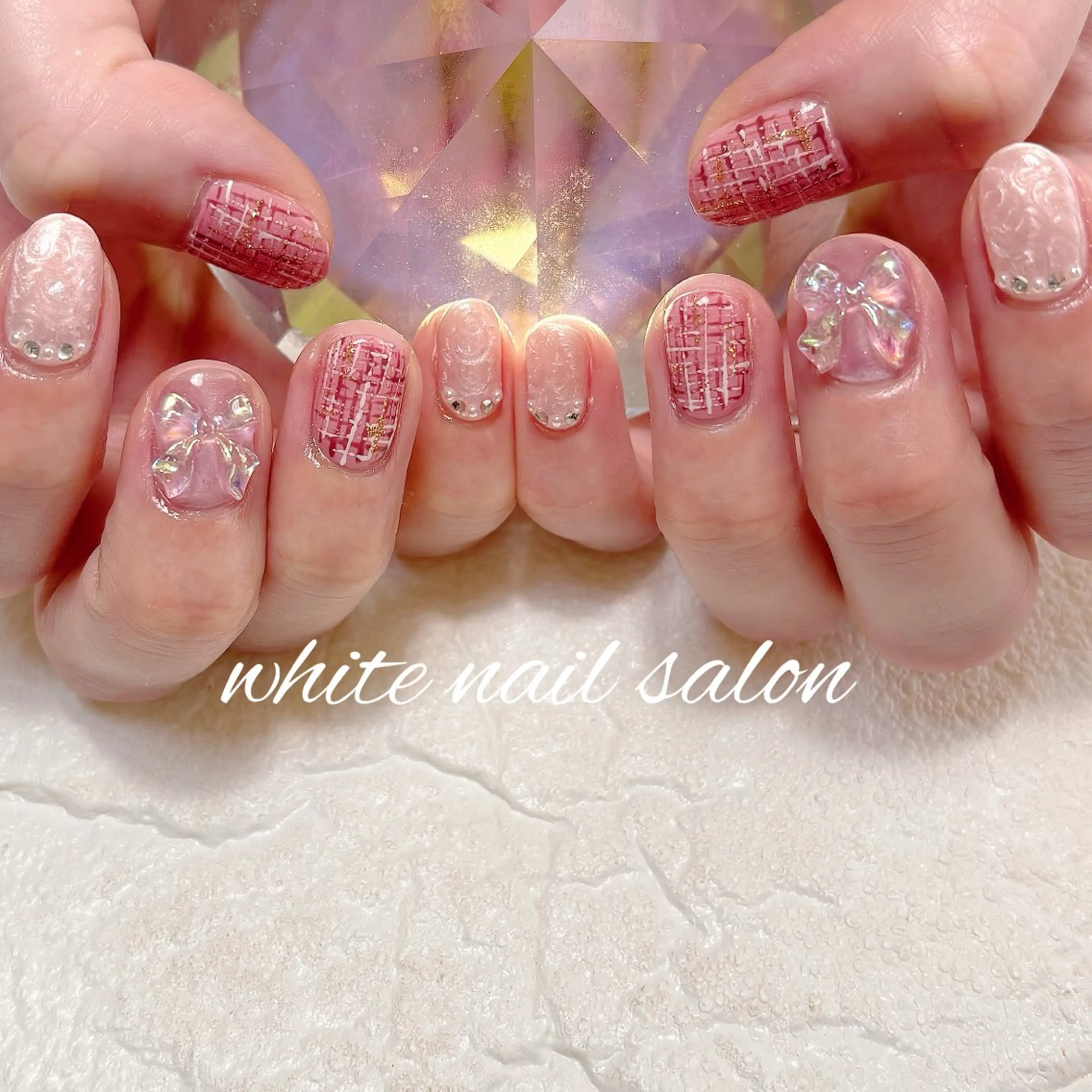 ネイル フットネイル ラメ(グリッター) ハンドネイル white nail salonのネイルデザイン