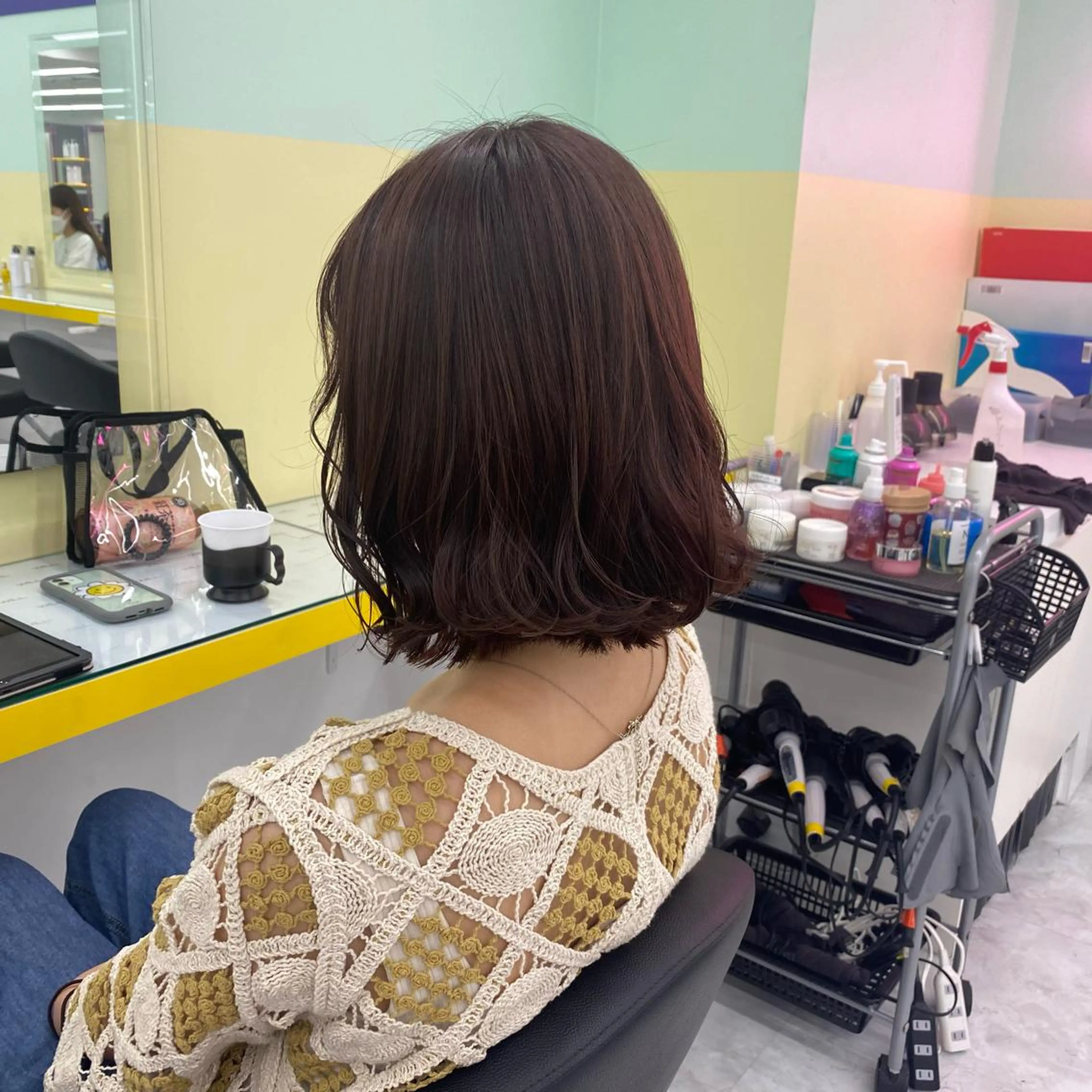 セミロング カラー パーマ ヘアアレンジ メンズ キッズ ネイル マツエク・マツパ アイブロウ ブラウンカラー ピンクカラー ピンクブラウン カラーマツエク ボブ Lumo所属・💖横浜ブリーチなし 💖MIHOのヘアスタイル