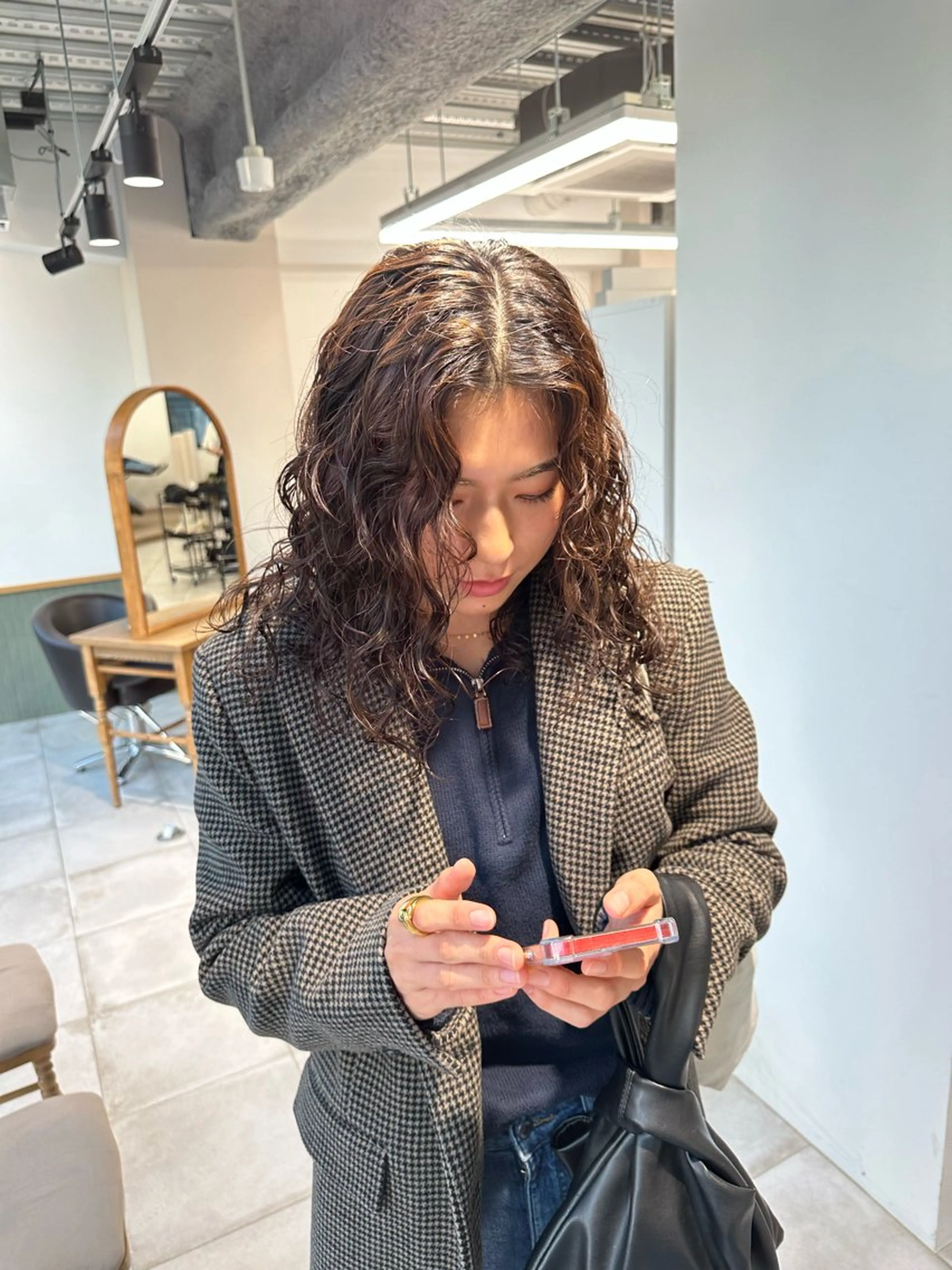 セミロング カラー パーマ キッズ カット パーマ トリートメント オトナヘア🌸 harukaのヘアスタイル