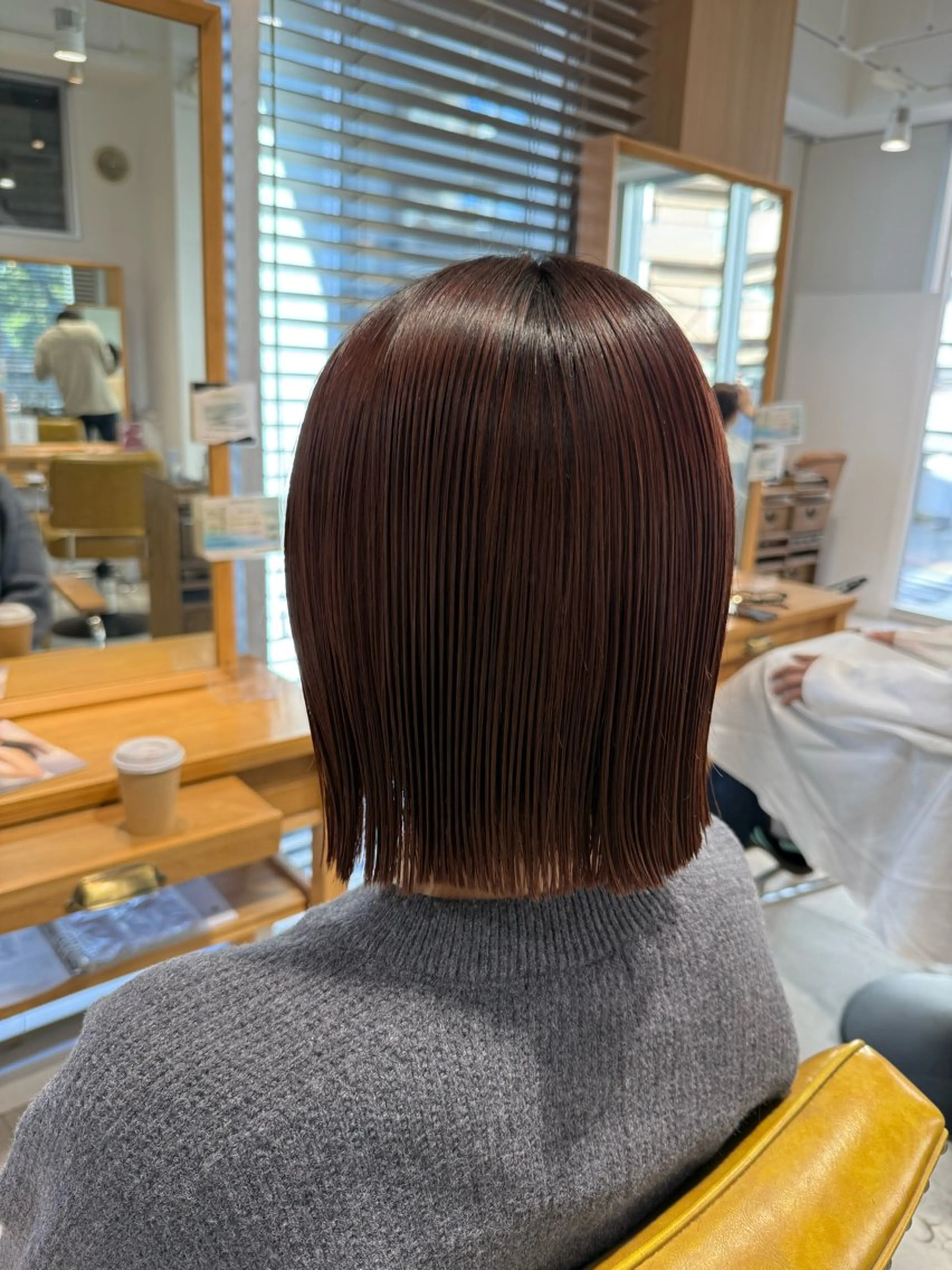 ショート カラー カット ヘアカラー トリートメント 鈴木弥月/透明感カラ ー/ボブ/髪質改善のヘアスタイル