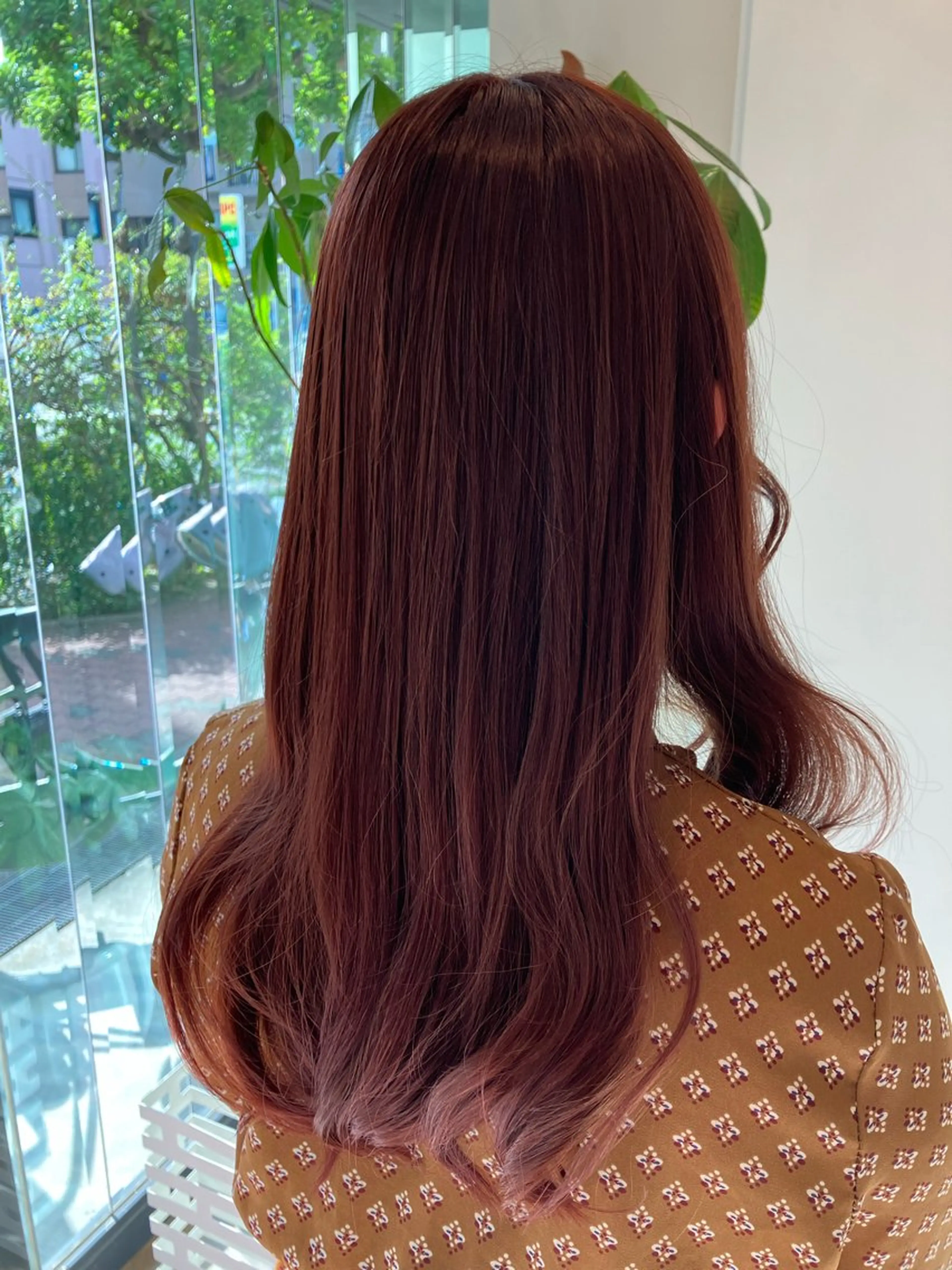 ロング ピンクブラウン Hair&Make Nahoのマツエク・マツパデザイン