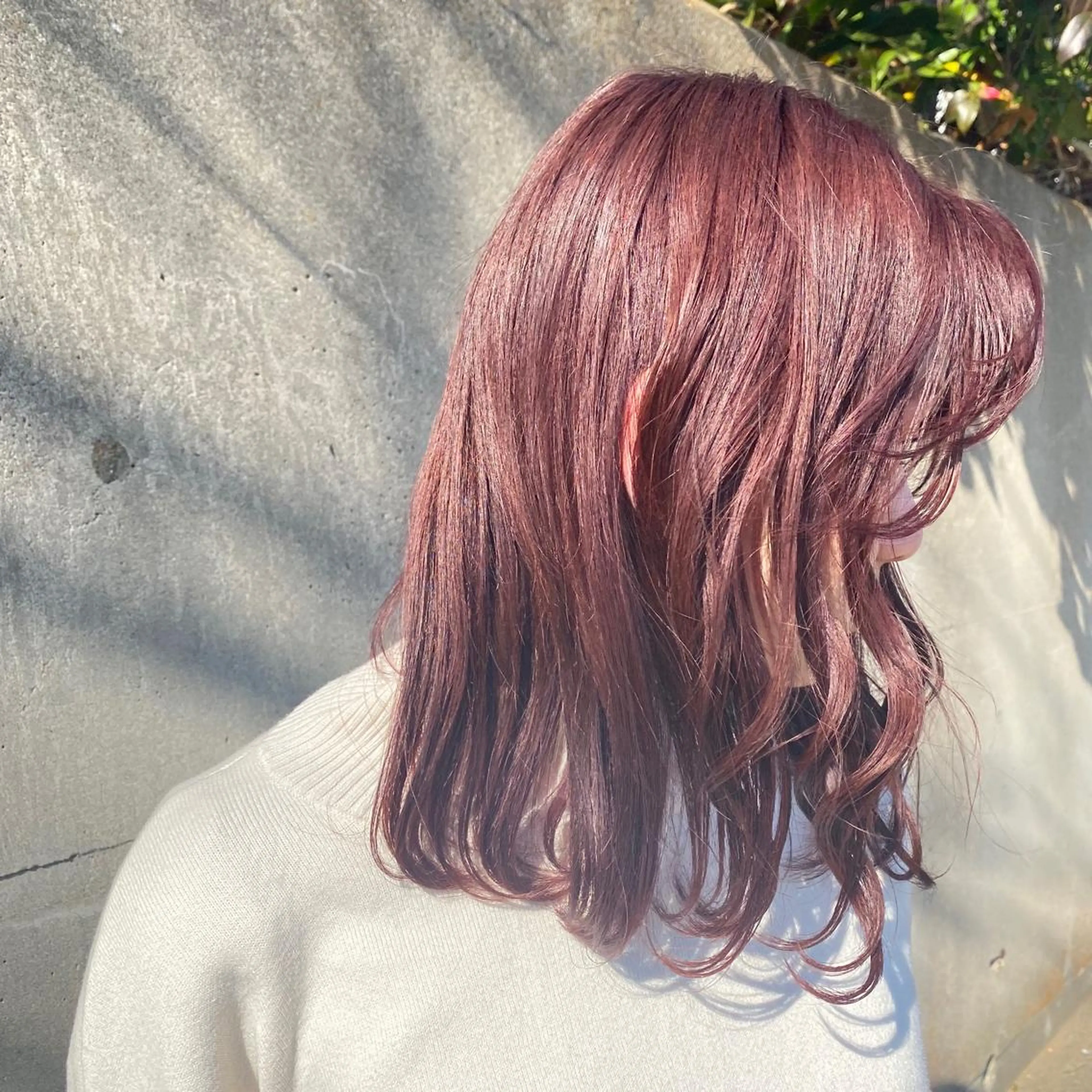 セミロング カラー ブラウンカラー ピンクカラー ピンクブラウン 透明感カラー🌈 菊池 結衣のヘアスタイル