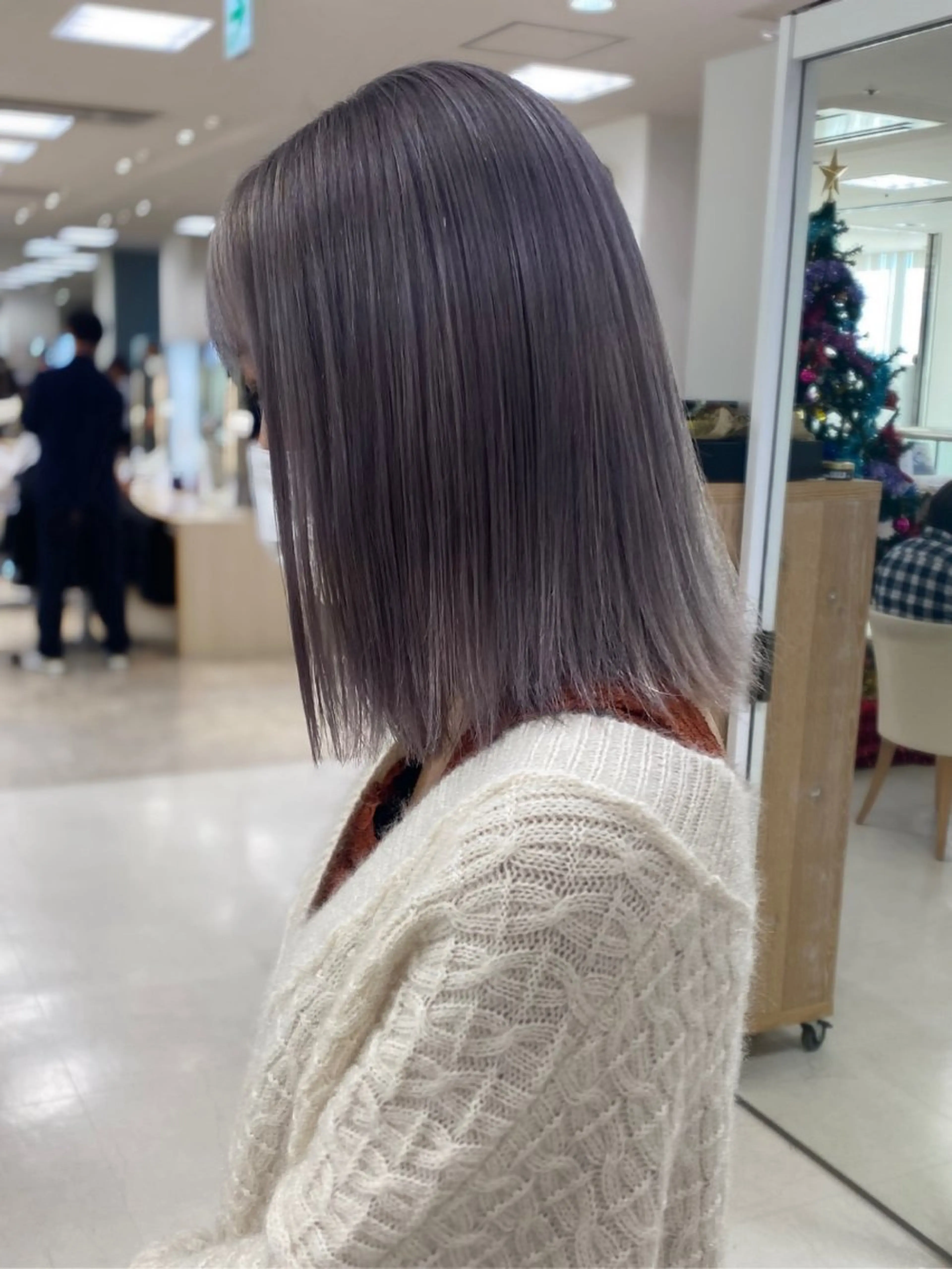 セミロング カラー バレイヤージュ ベージュカラー ブリーチ ブロンド ケアブリーチ カット ヘアカラー トリートメント 銀座/ハイライト特化 🌿ブリーチ/片山のヘアスタイル
