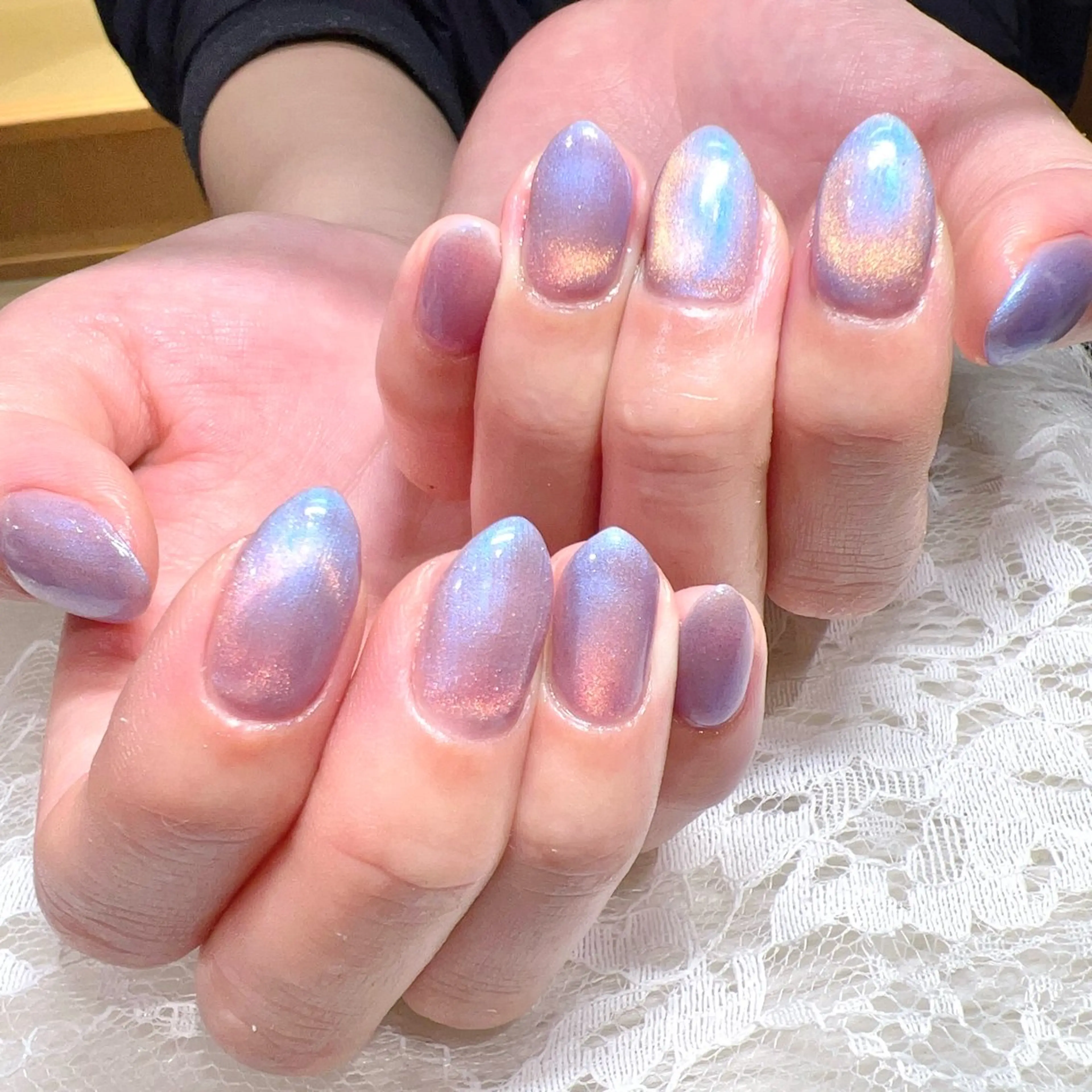 ネイル マグネットネイル マグネットワンカラー ワンカラーネイル Total Beauty Salon CURE 津田沼店所属・イエティ .のネイルデザイン