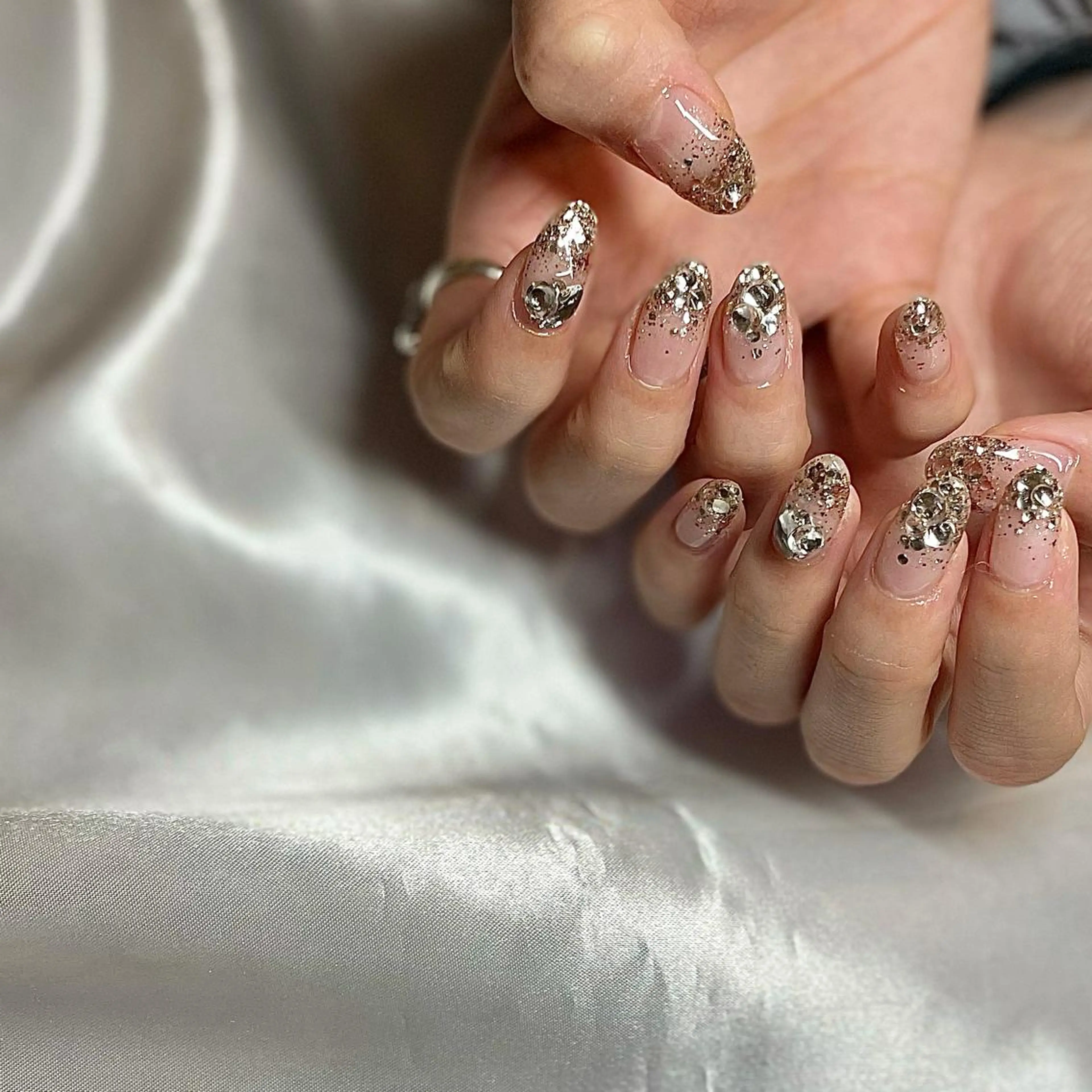 ミディアム カラー パーマ ヘアアレンジ メンズ キッズ ネイル マツエク・マツパ ラメ(グリッター) nail&eye Aoのマツエク・マツパデザイン