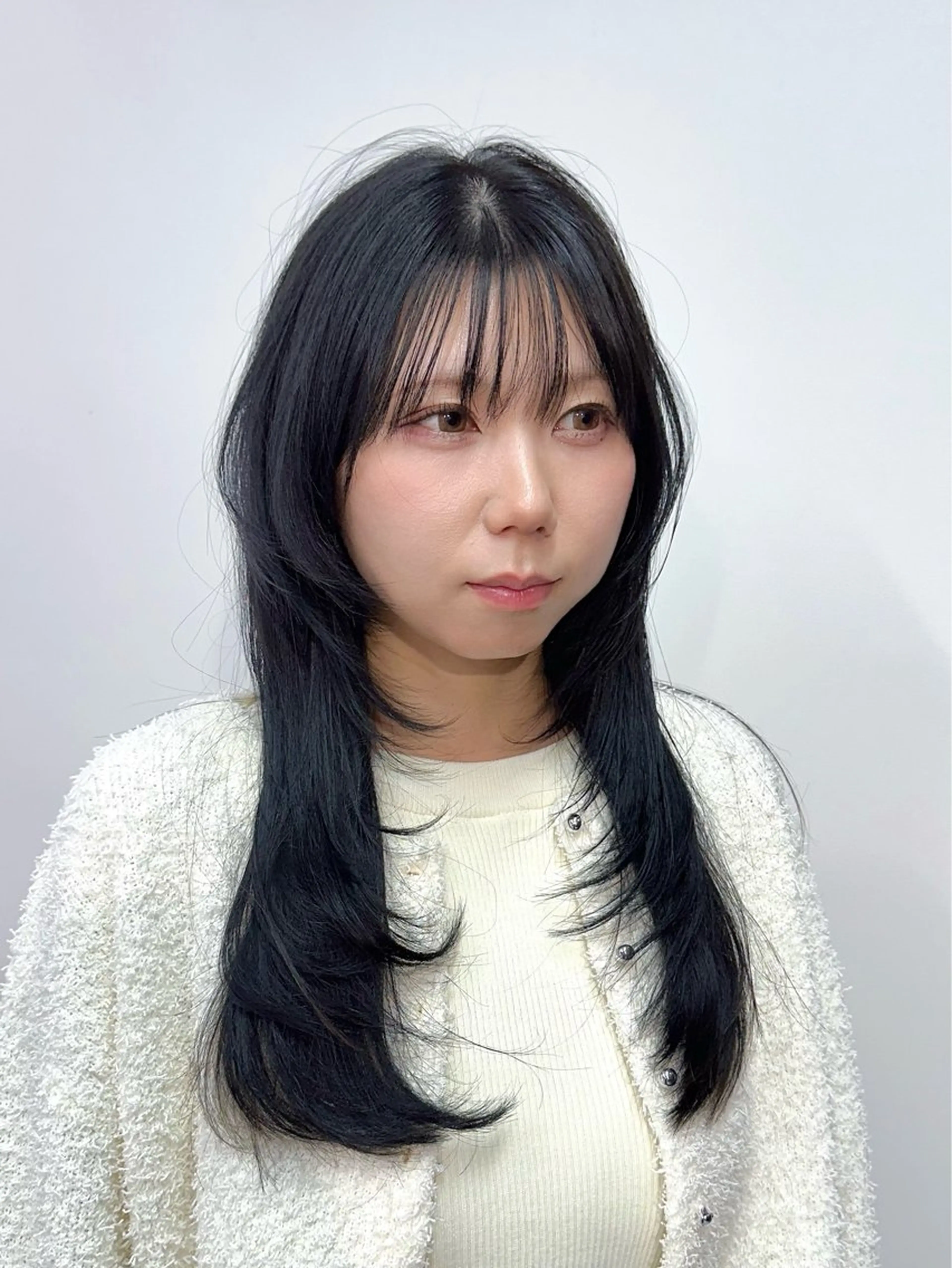 ロング ハッシュカット レイヤーカット 岡崎/レイヤーカット ／縮毛矯正/美髪のヘアスタイル