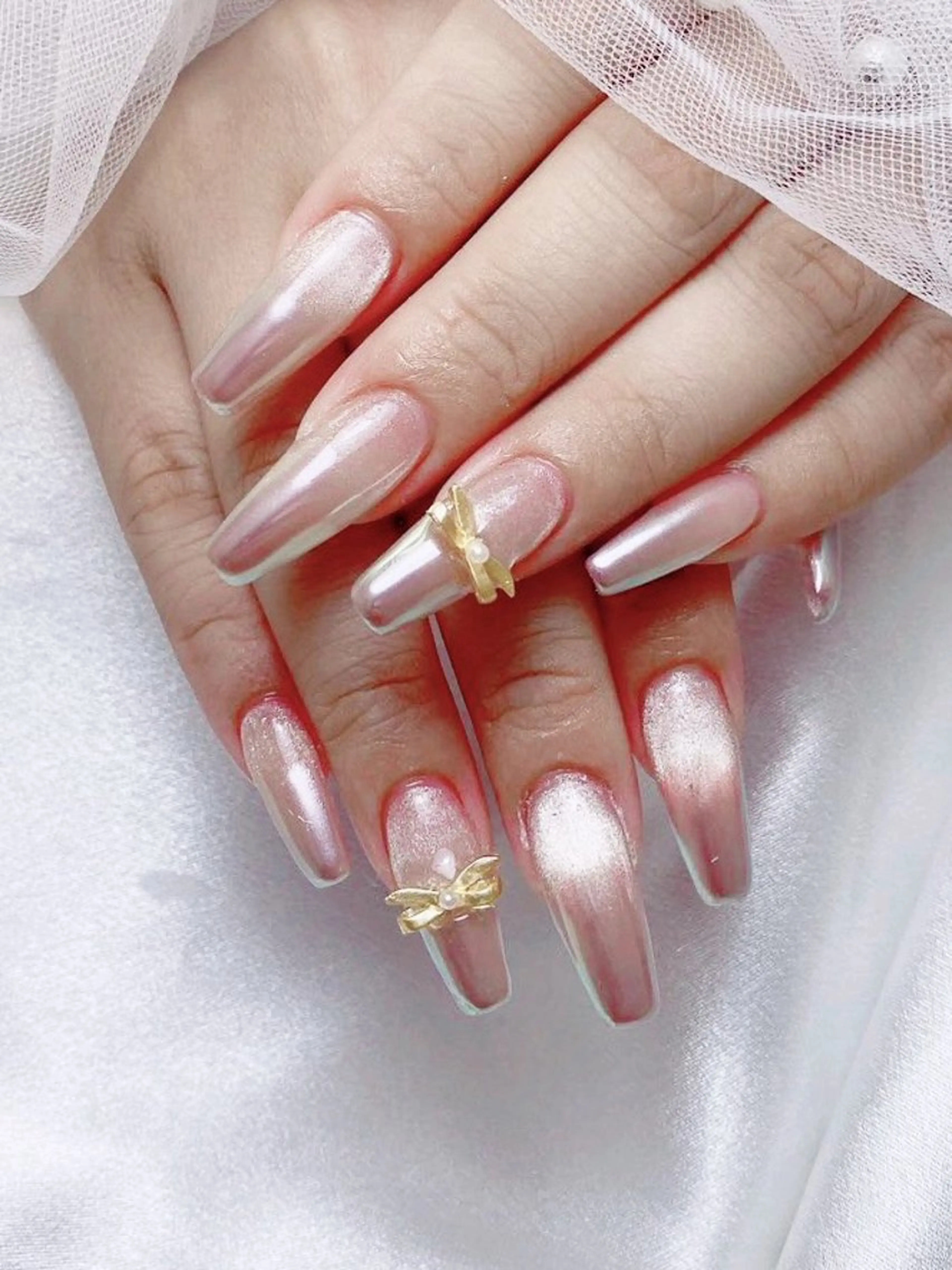 ネイル フレンチネイル ジェルネイル ハート 韓国ネイル マグネットネイル ハンドネイル ネイルサロン lotusのネイルデザイン