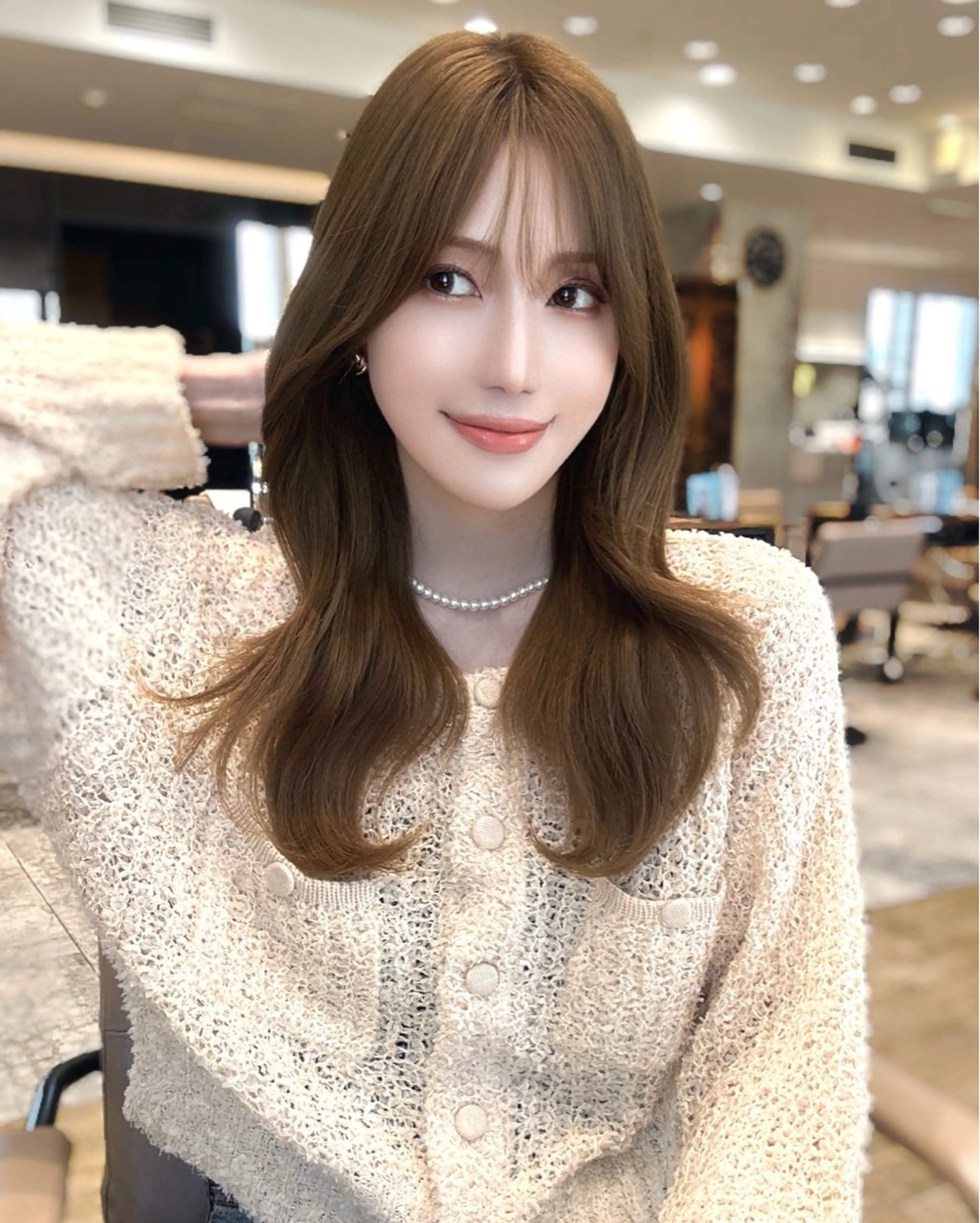 セミロング カット ヘアカラー トリートメント AINANLY 明治神宮前店所属・似合わせレイヤー モテカラー🤍三科のヘアスタイル