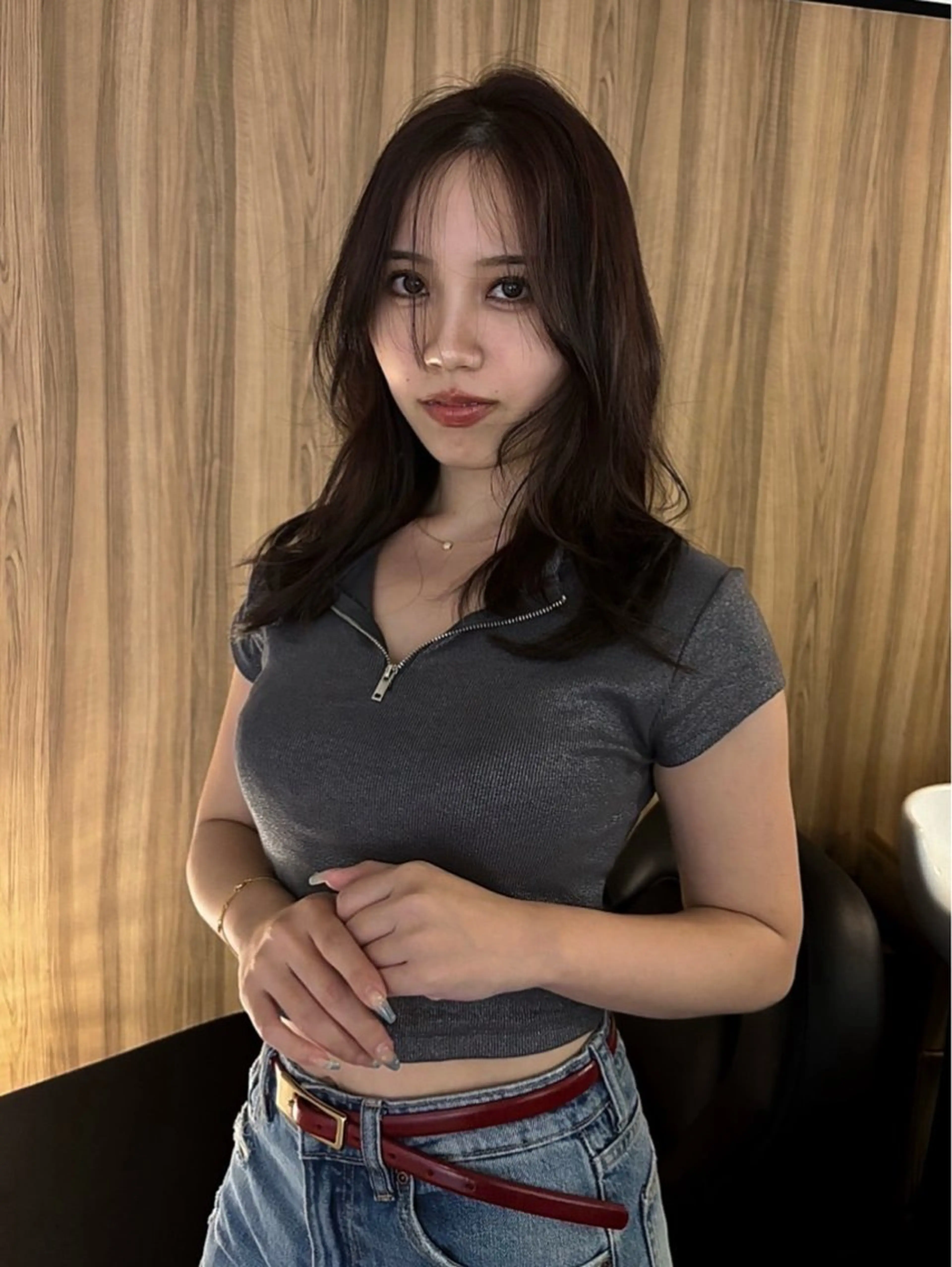 ミディアム カラー レイヤーカット 林　蓮／レイヤー /透明感カラーのヘアスタイル