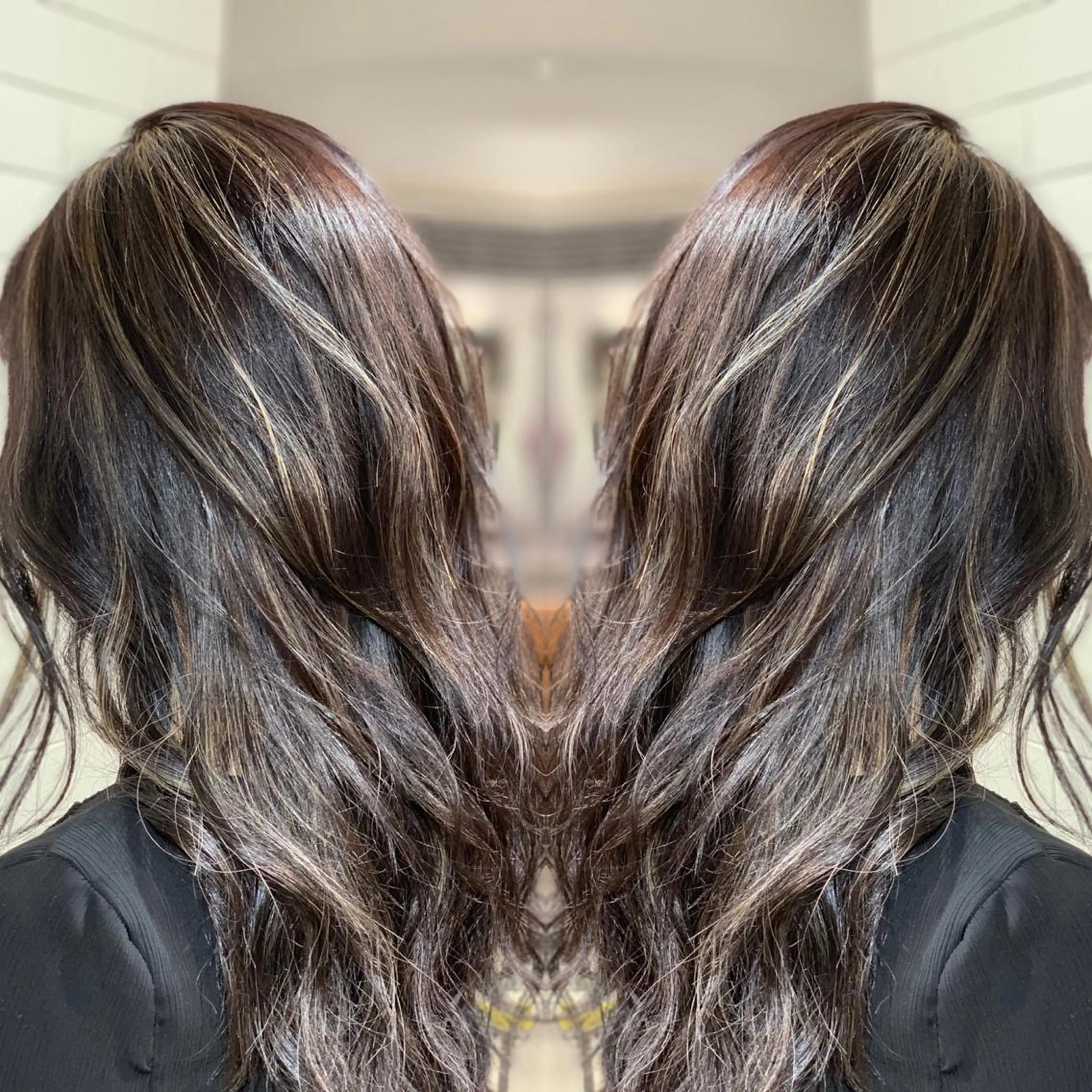 ミディアム カラー ヘアアレンジ 髪質改善×ハイトーン 中田啄也のヘアスタイル