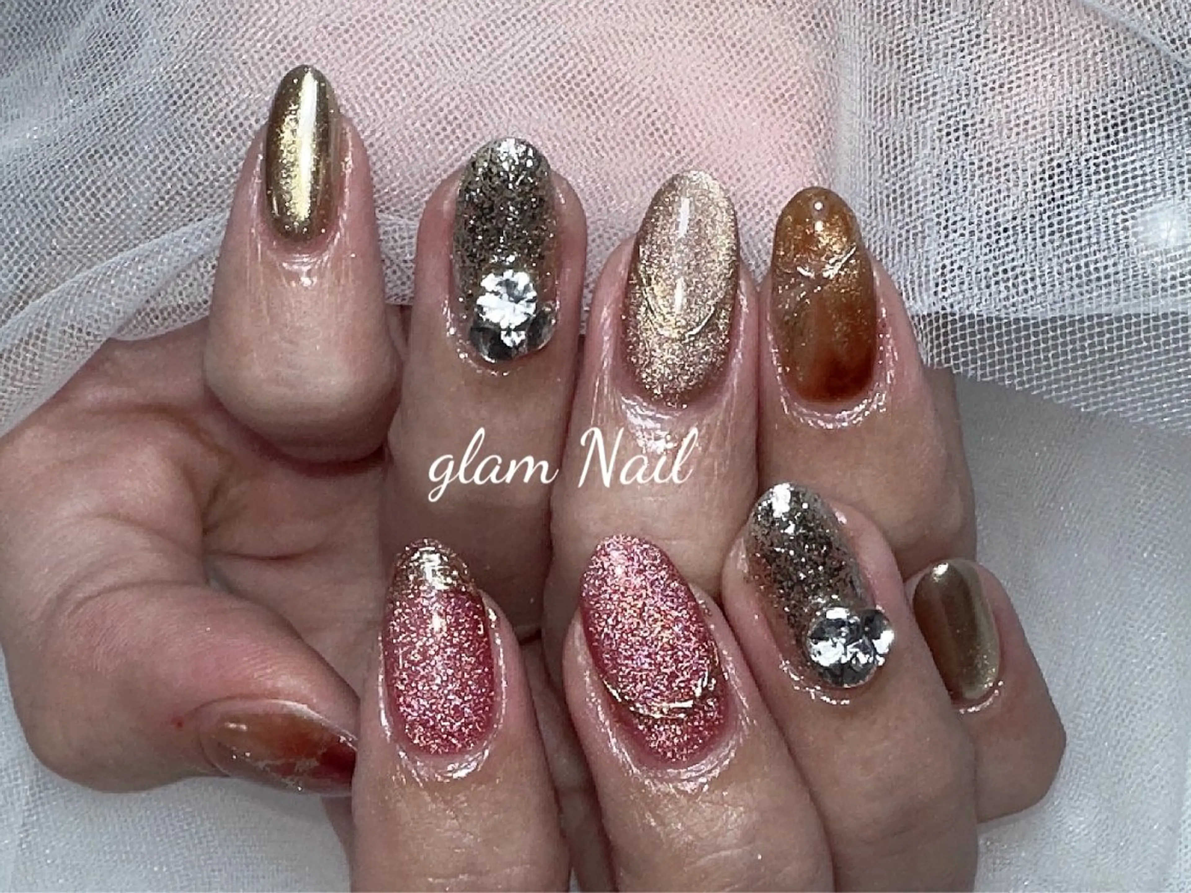 ネイル エツメ💅 長さだし🎀デザインのネイルデザイン