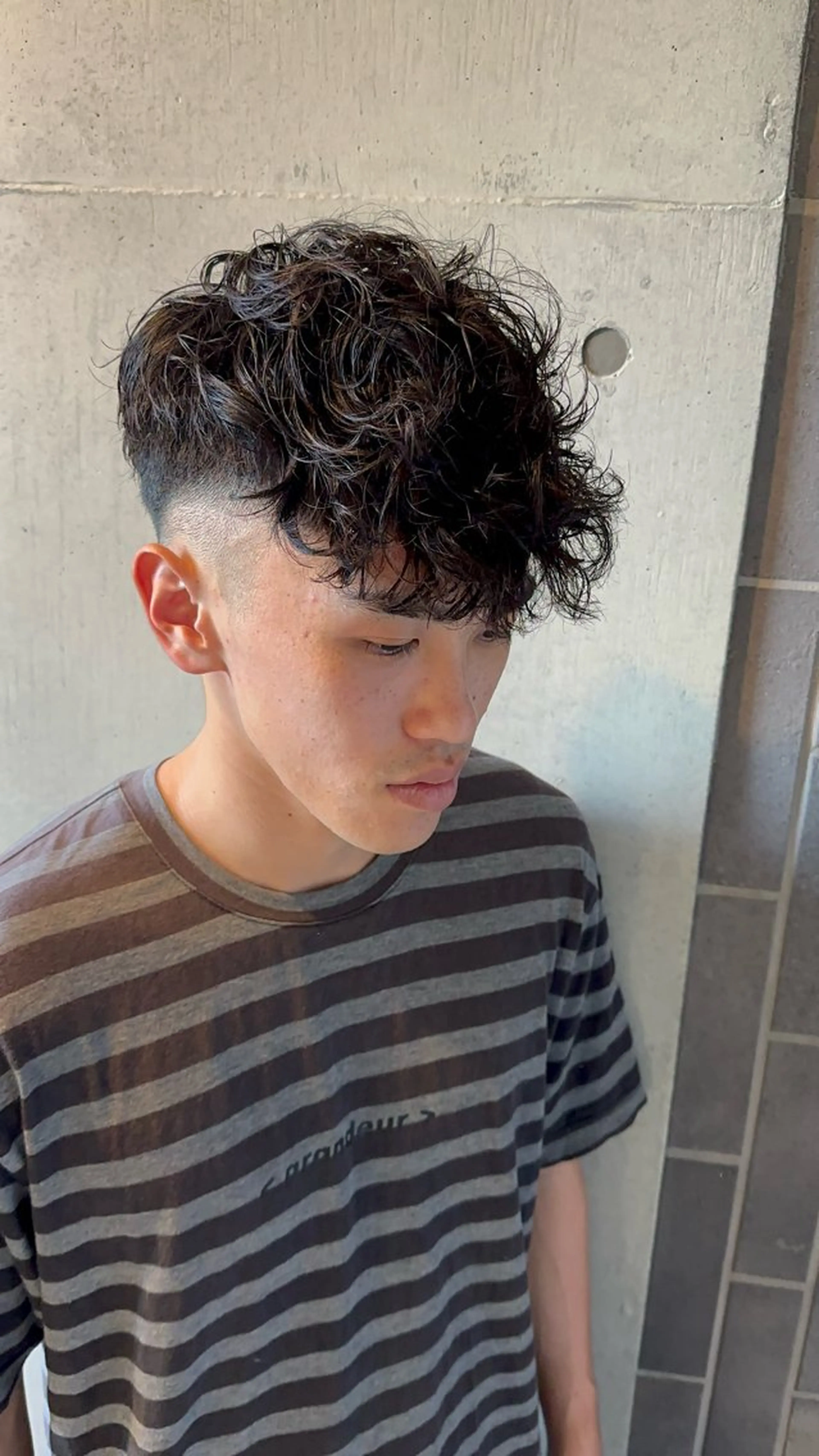 ショート パーマ メンズ 筑波 晃太のヘアスタイル