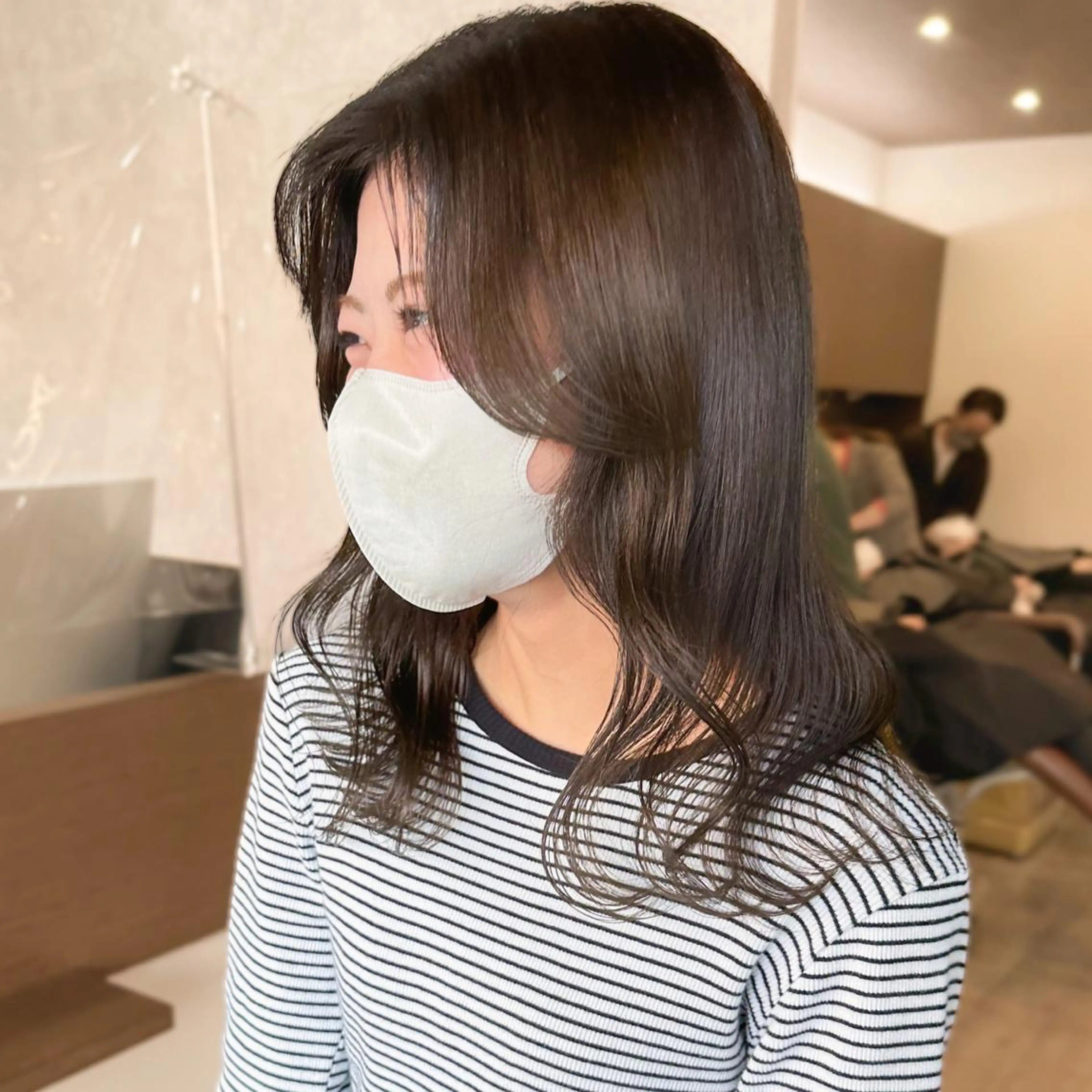 ミディアム カラー ベージュカラー ブリーチ ブリーチなしカラー カット ヘアカラー 高橋 みく/ minim 暖色のヘアスタイル