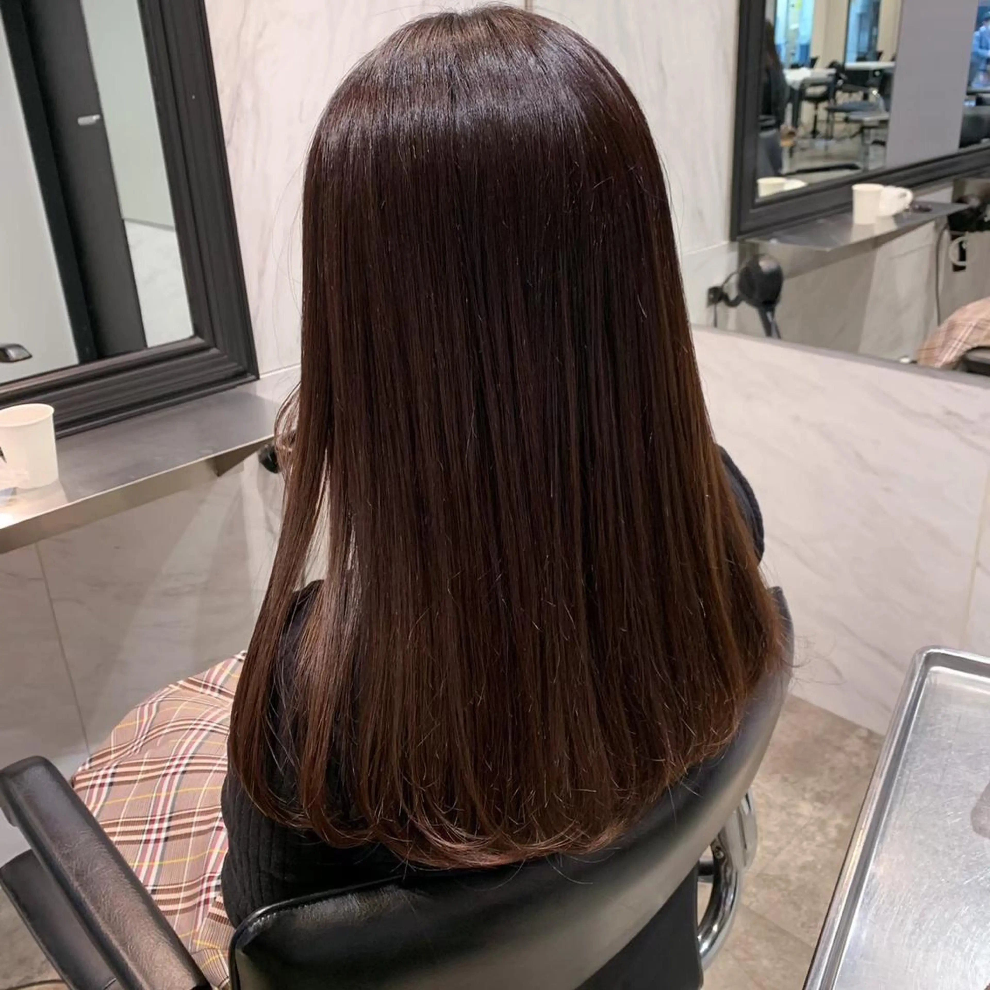 セミロング カラー パーマ 伸ばしかけ 増子 祐太朗のヘアスタイル