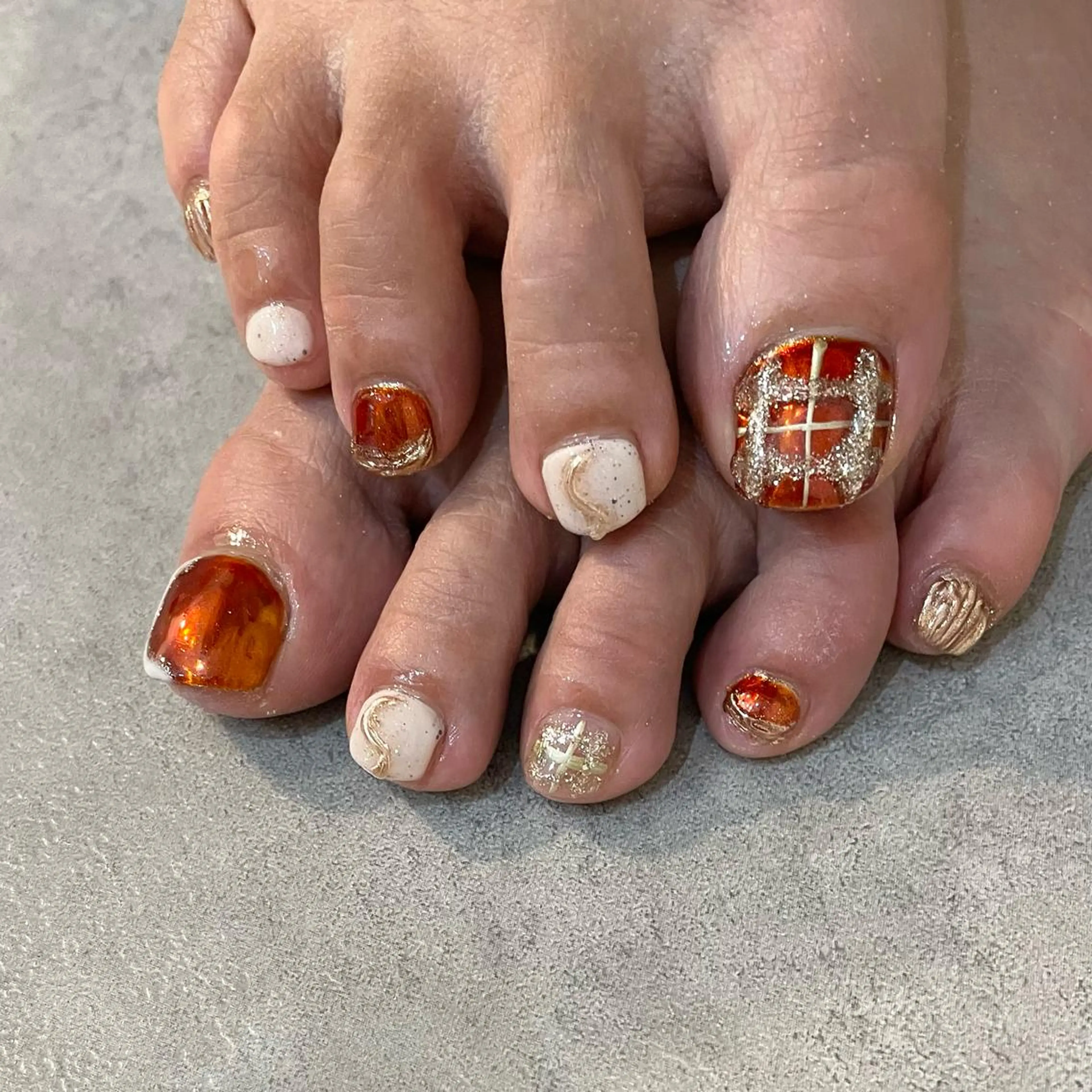 ネイル オレンジ Nail Salon Gummi.のネイルデザイン