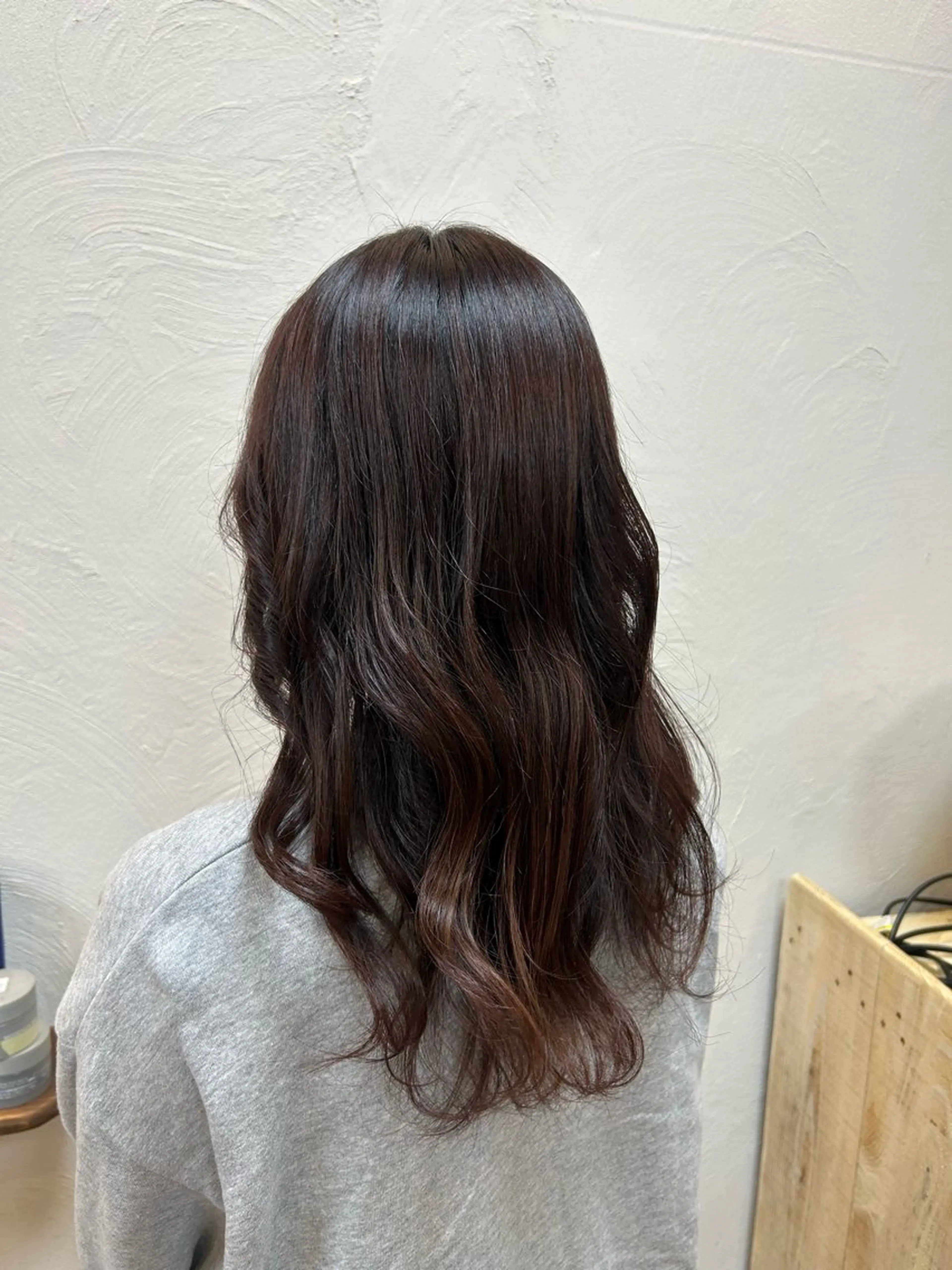 セミロング カラー ヘアアレンジ ブラウンカラー ピンクカラー ピンクブラウン chacha blanc元山のヘアスタイル